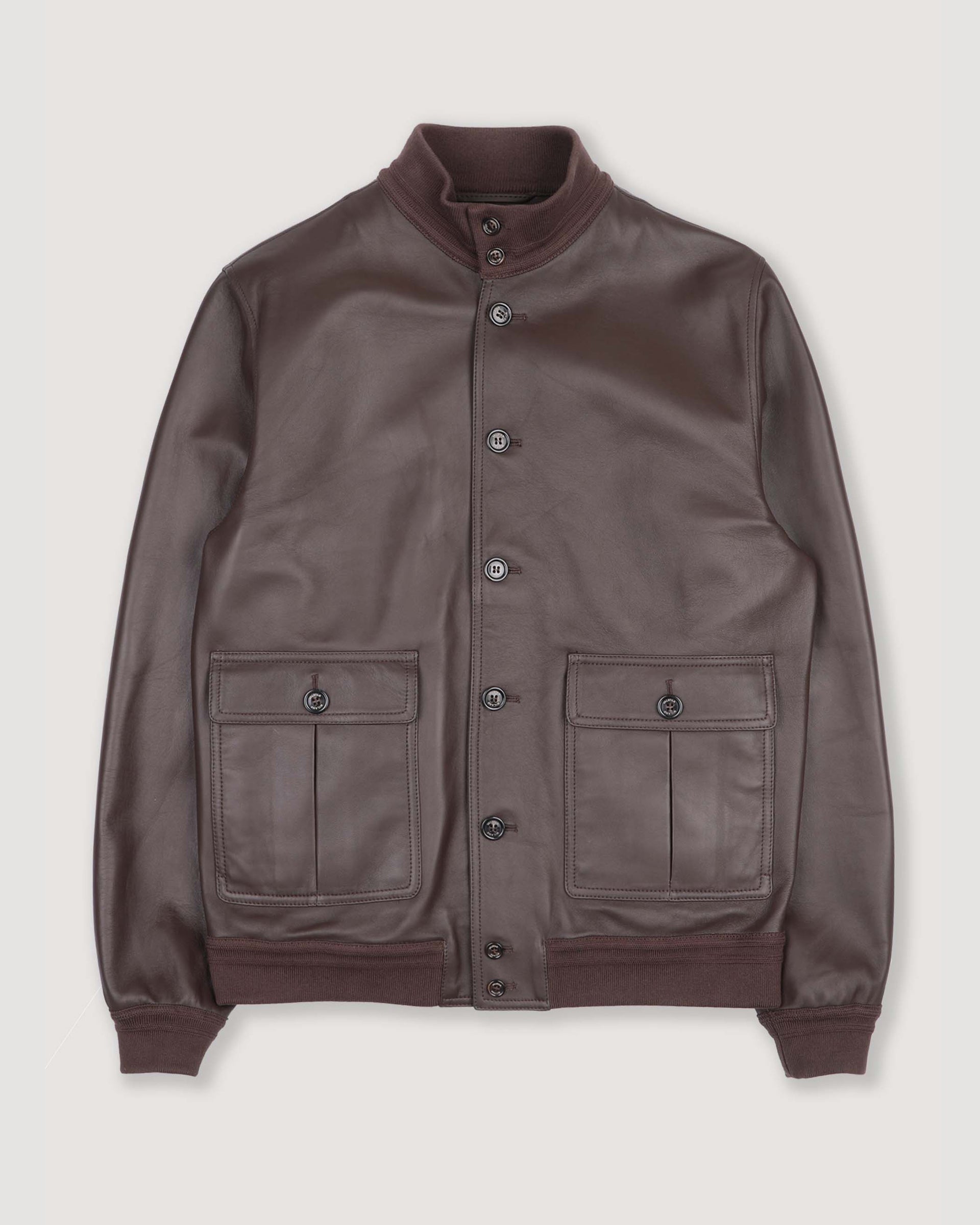 Giubbotto Valstarino in nappa, sfoderato. Marrone - Caffè