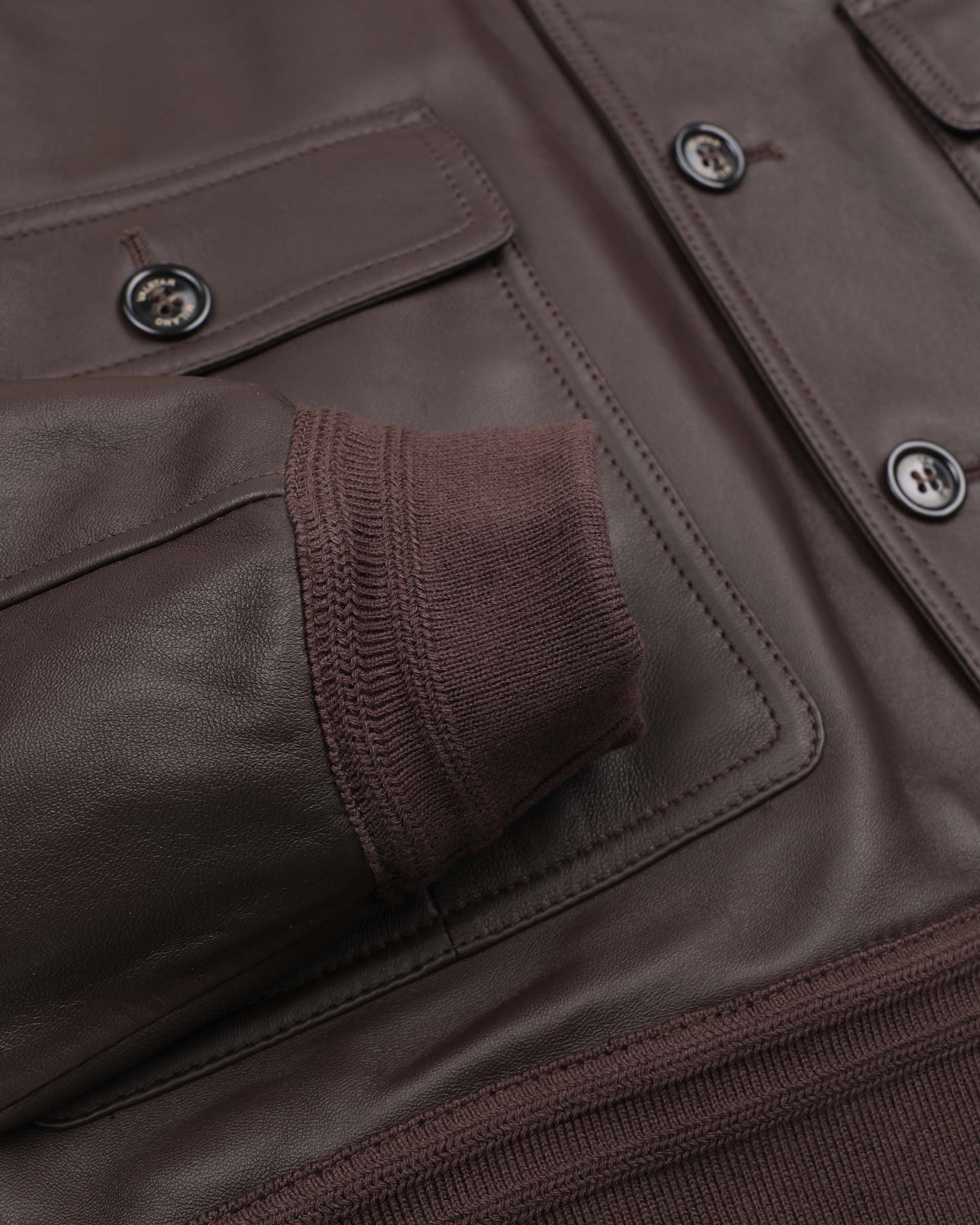 Giubbotto Valstarino in nappa, sfoderato. Marrone - Caffè