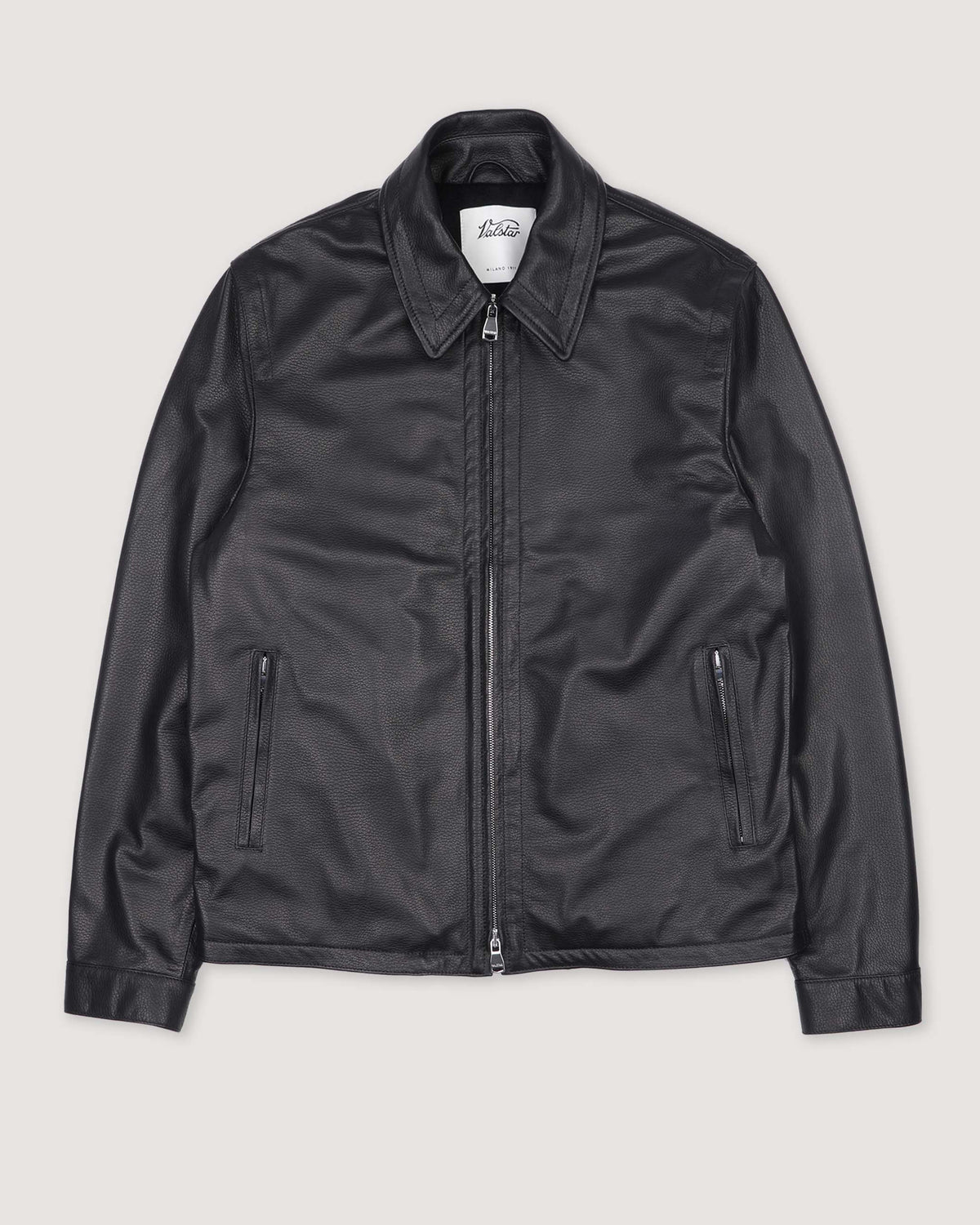 Giubbotto Duke realizzato in cervo e foderato in cashmere. Black - Black