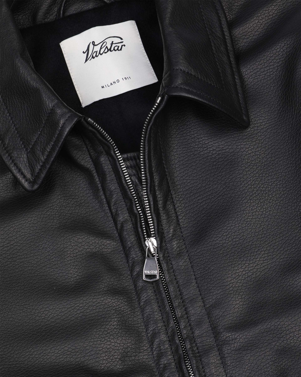 Giubbotto Duke realizzato in cervo e foderato in cashmere. Black - Black