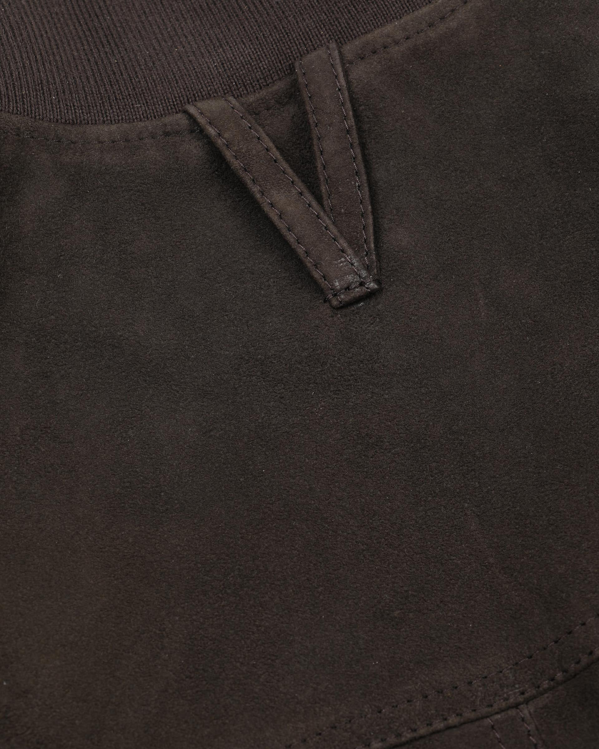 Giubbotto con zip reversibile in suede e tessuto waterproof. Verde - Ebano/Military