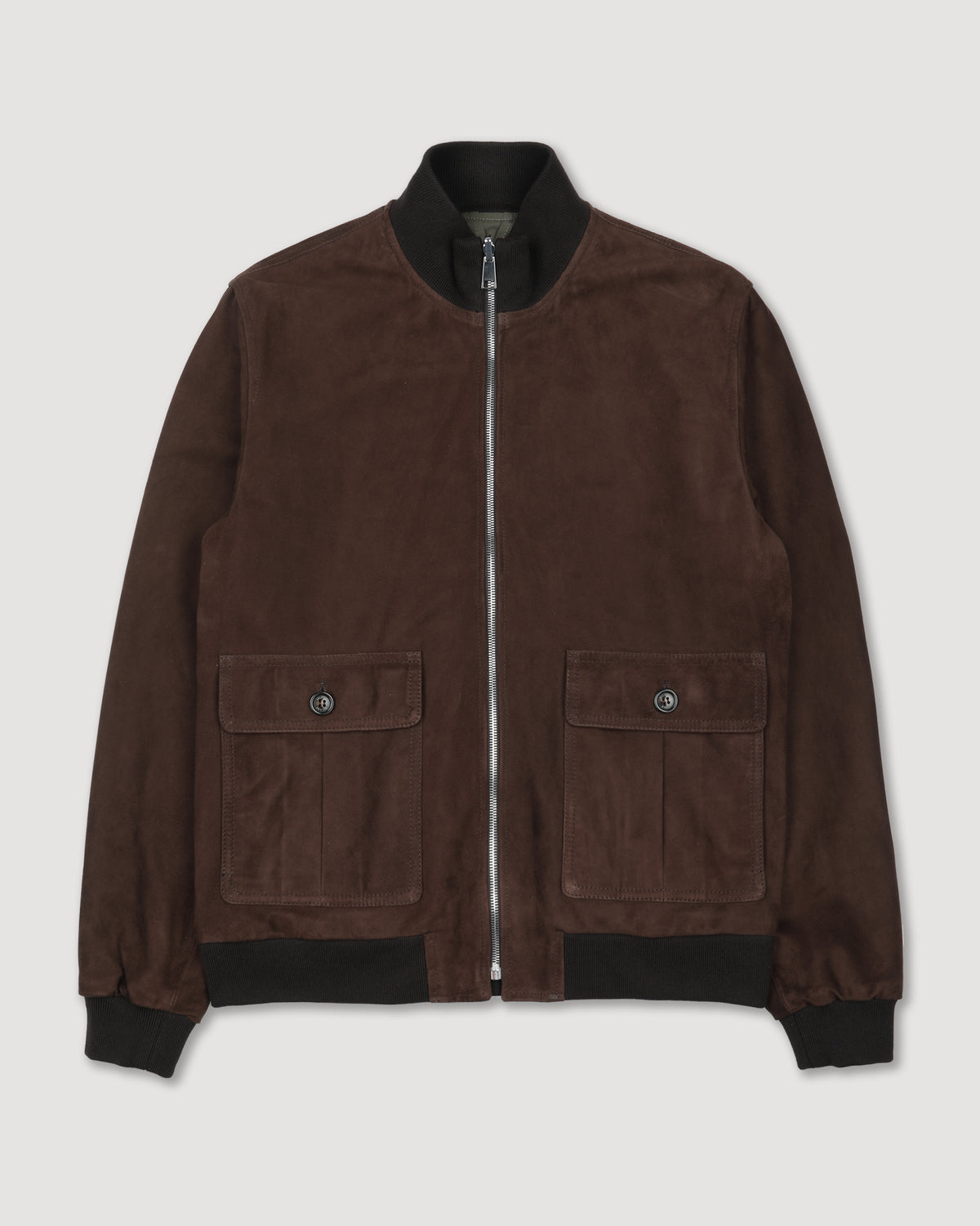 Giubbotto Valstarino reversibile in suede e tessuto tecnico waterproof. Marrone - Caffè/Militare