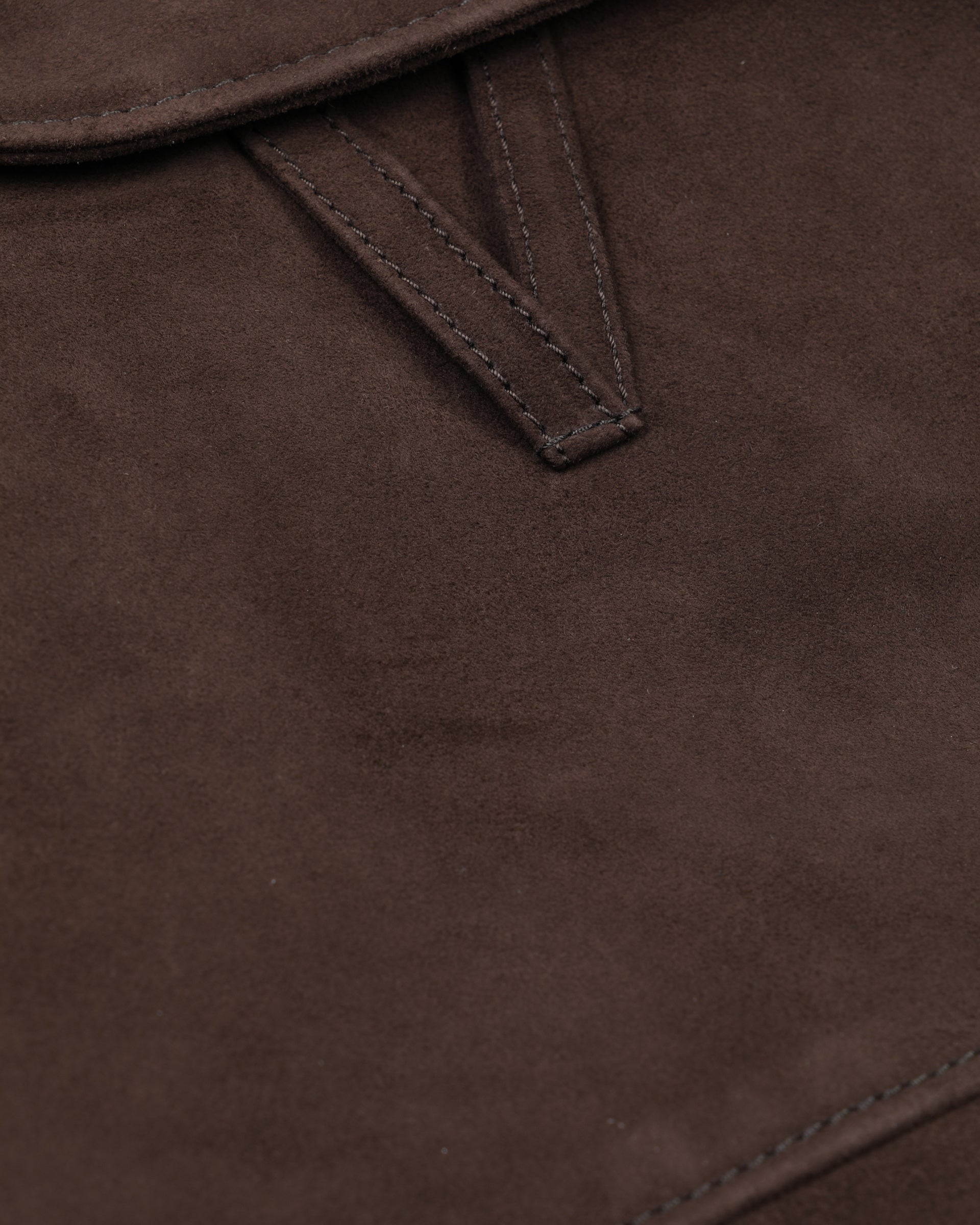 Overshirt Blackey in suede, sfoderata. Marrone - Caffè