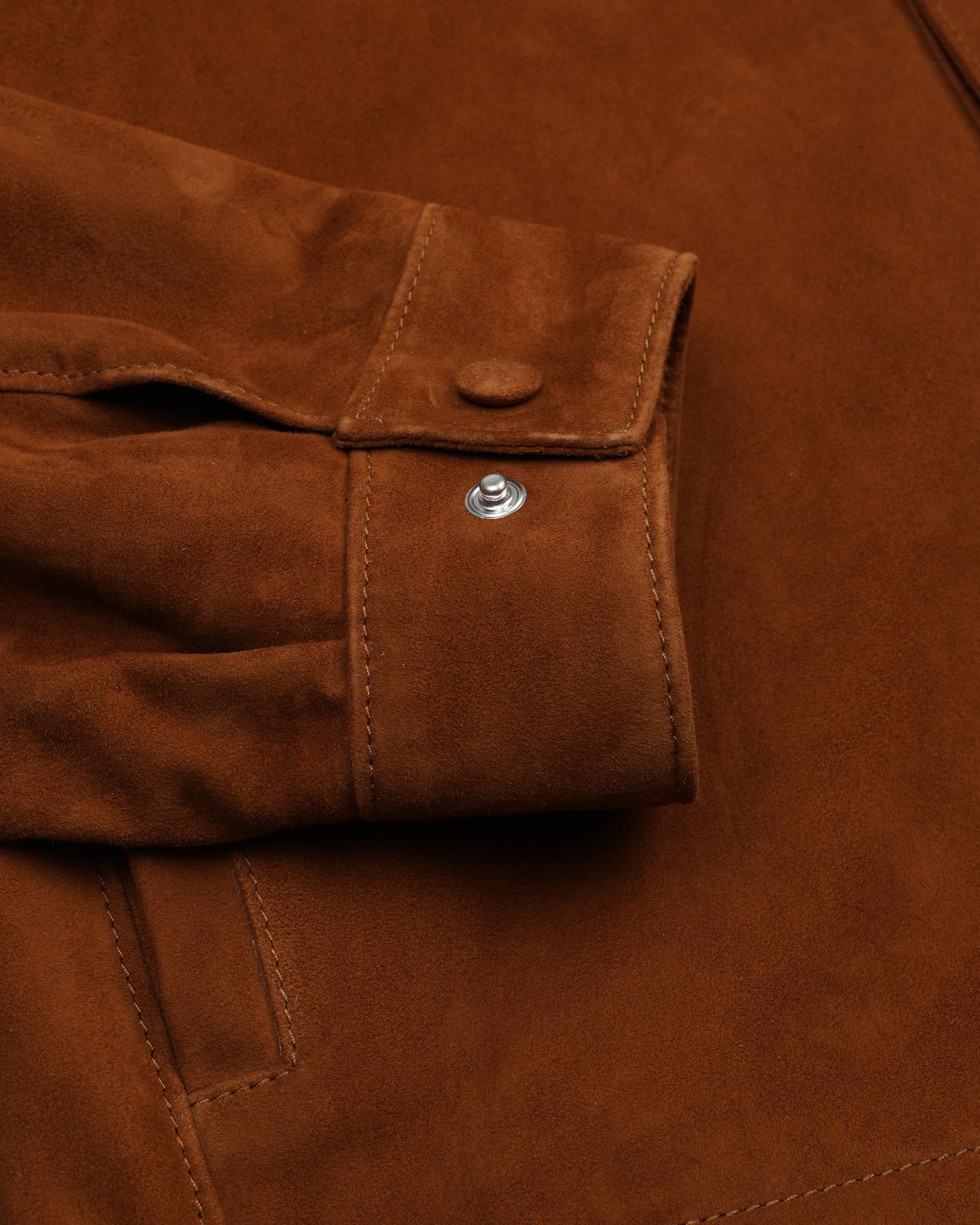 Overshirt Blackey in suede, sfoderata. Marrone - Sandal