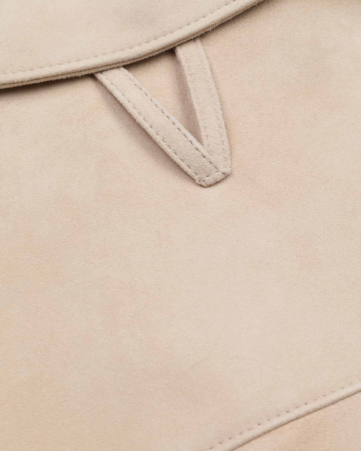 Overshirt Blackey in suede, sfoderata. Beige - Sisal