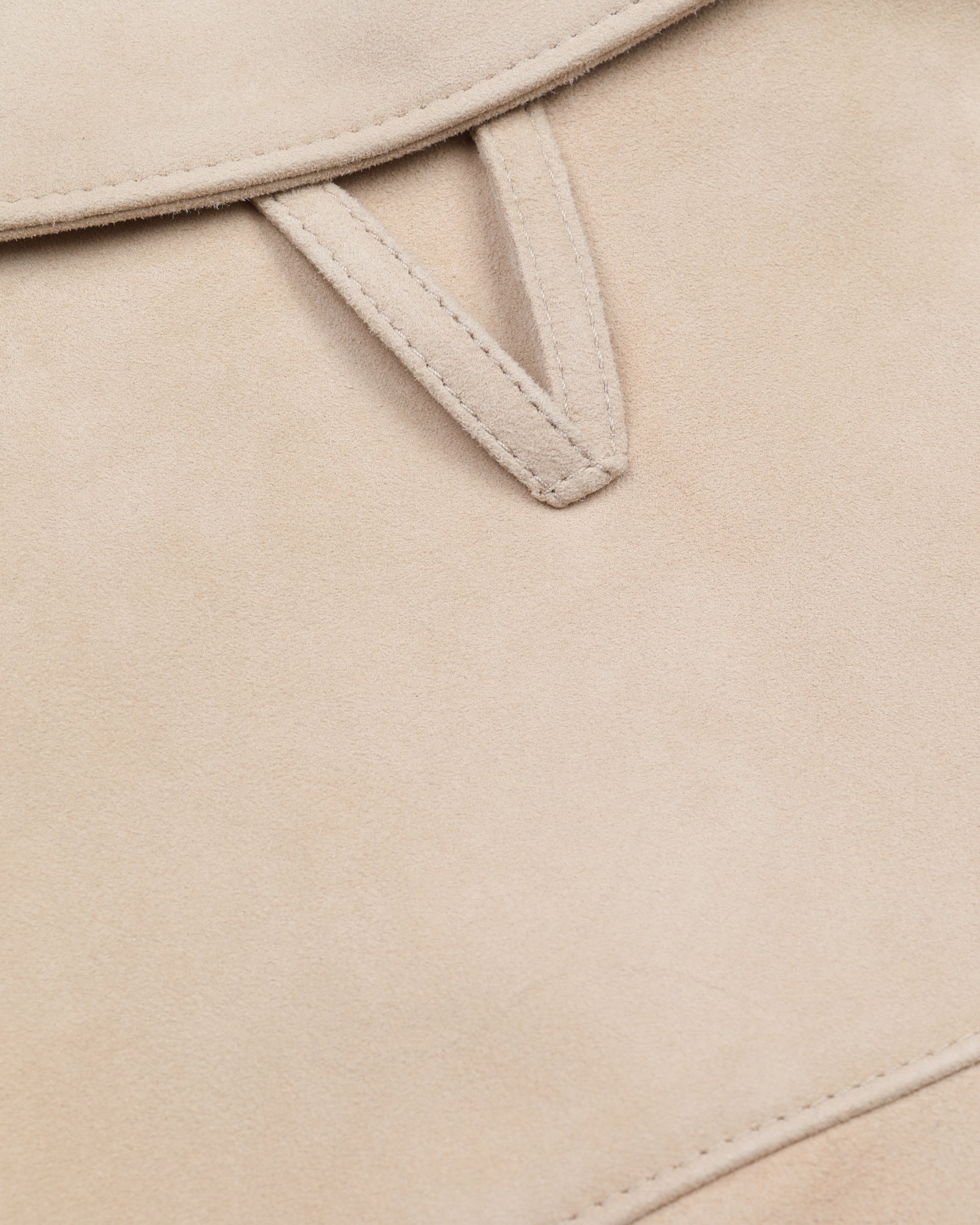 Overshirt Blackey in suede, sfoderata. Beige - Sisal