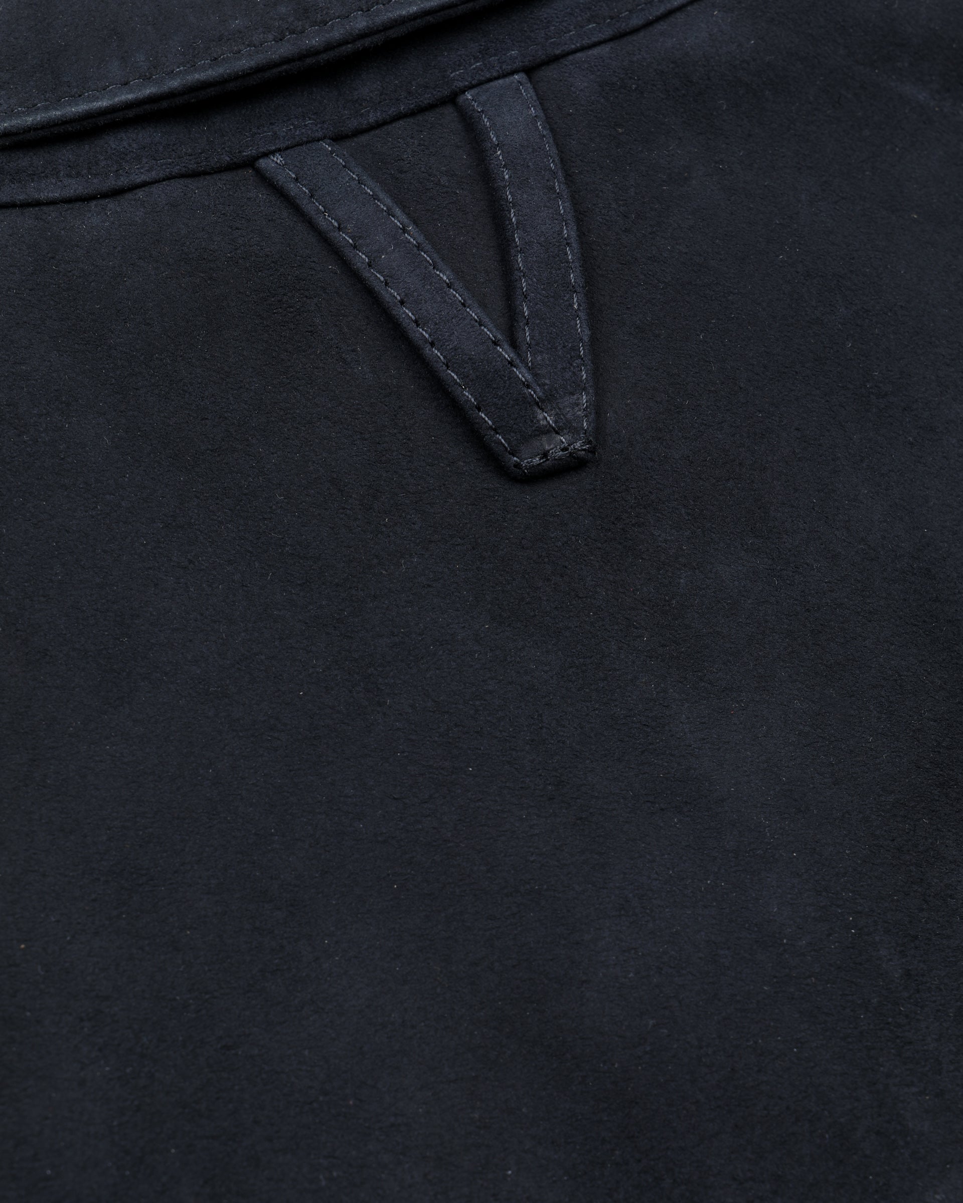 Giubbotto bomber Stan in suede sfoderato. Blu - Dark blue