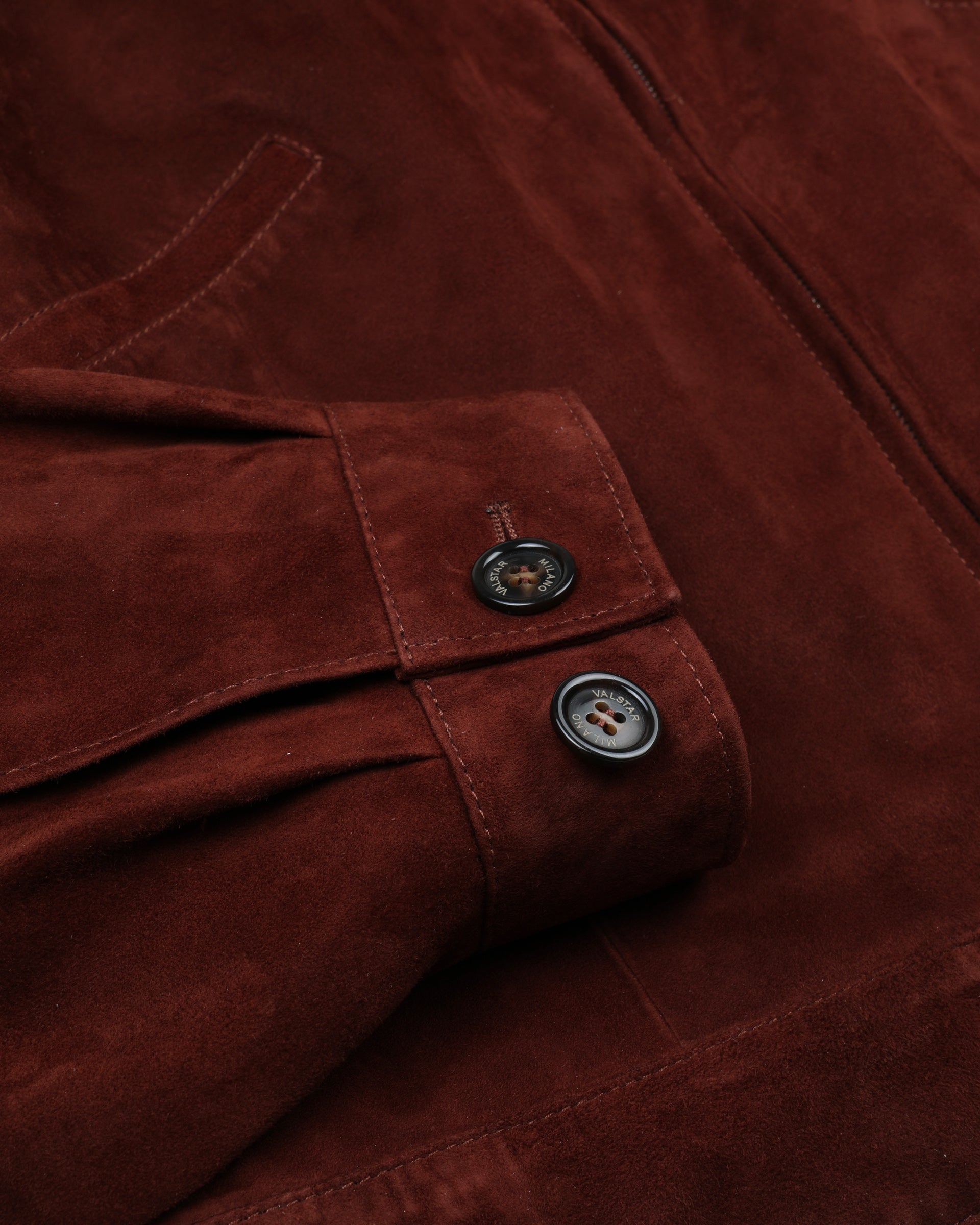 Giubbotto bomber Stan in suede sfoderato. Arancione - Ruggine