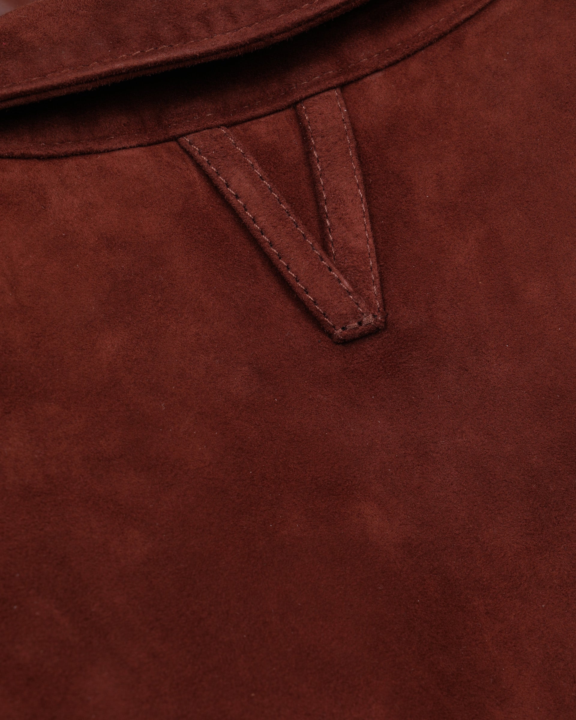 Giubbotto bomber Stan in suede sfoderato. Arancione - Ruggine