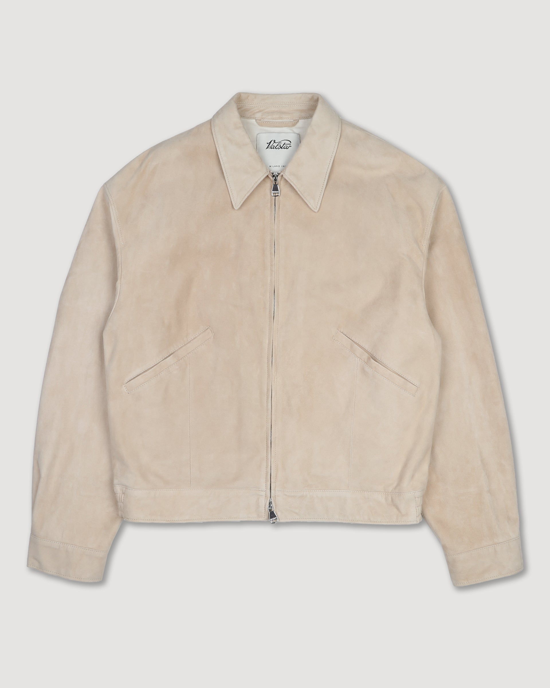 Giubbotto bomber Stan in suede sfoderato. Beige - Sisal