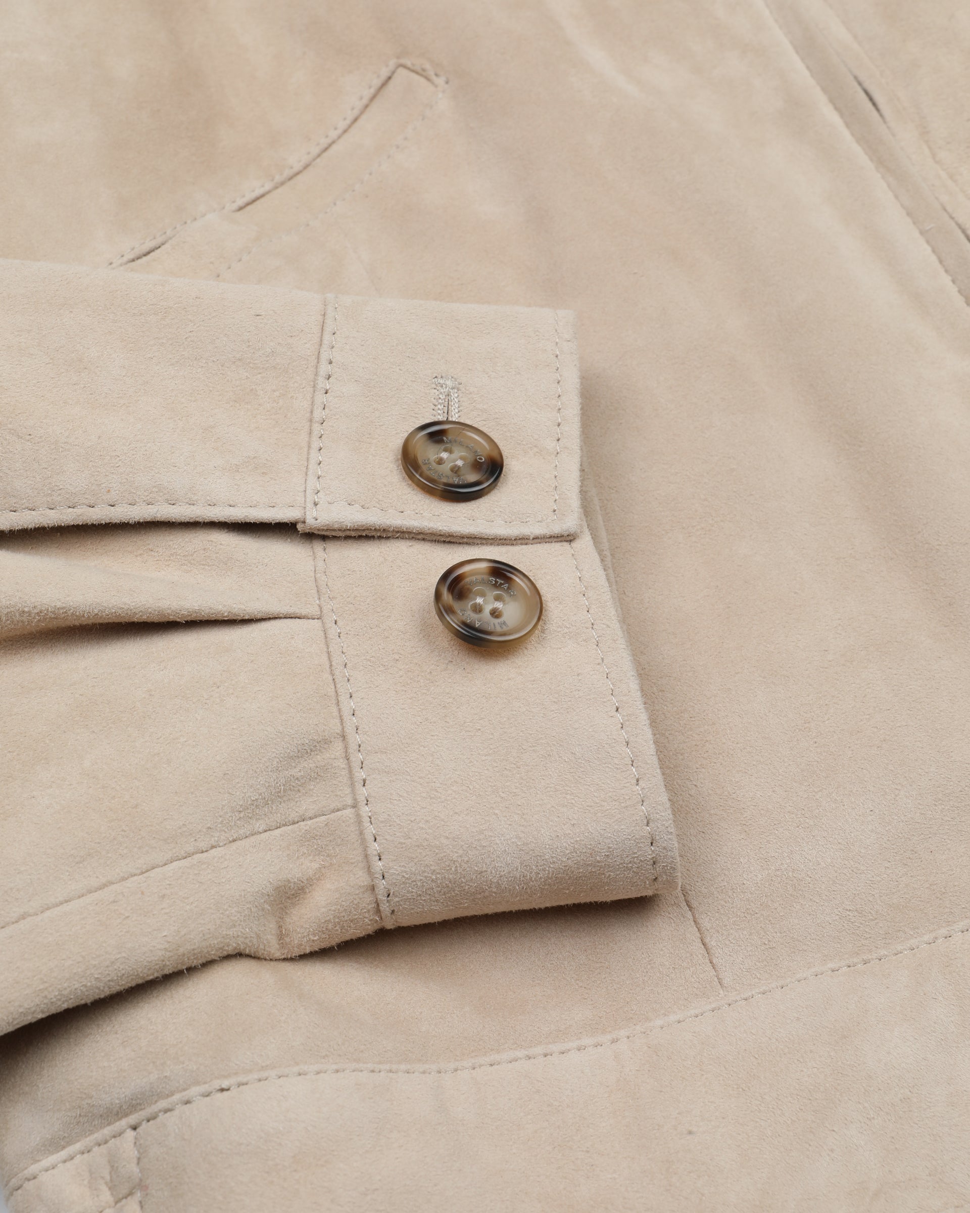 Giubbotto bomber Stan in suede sfoderato. Beige - Sisal