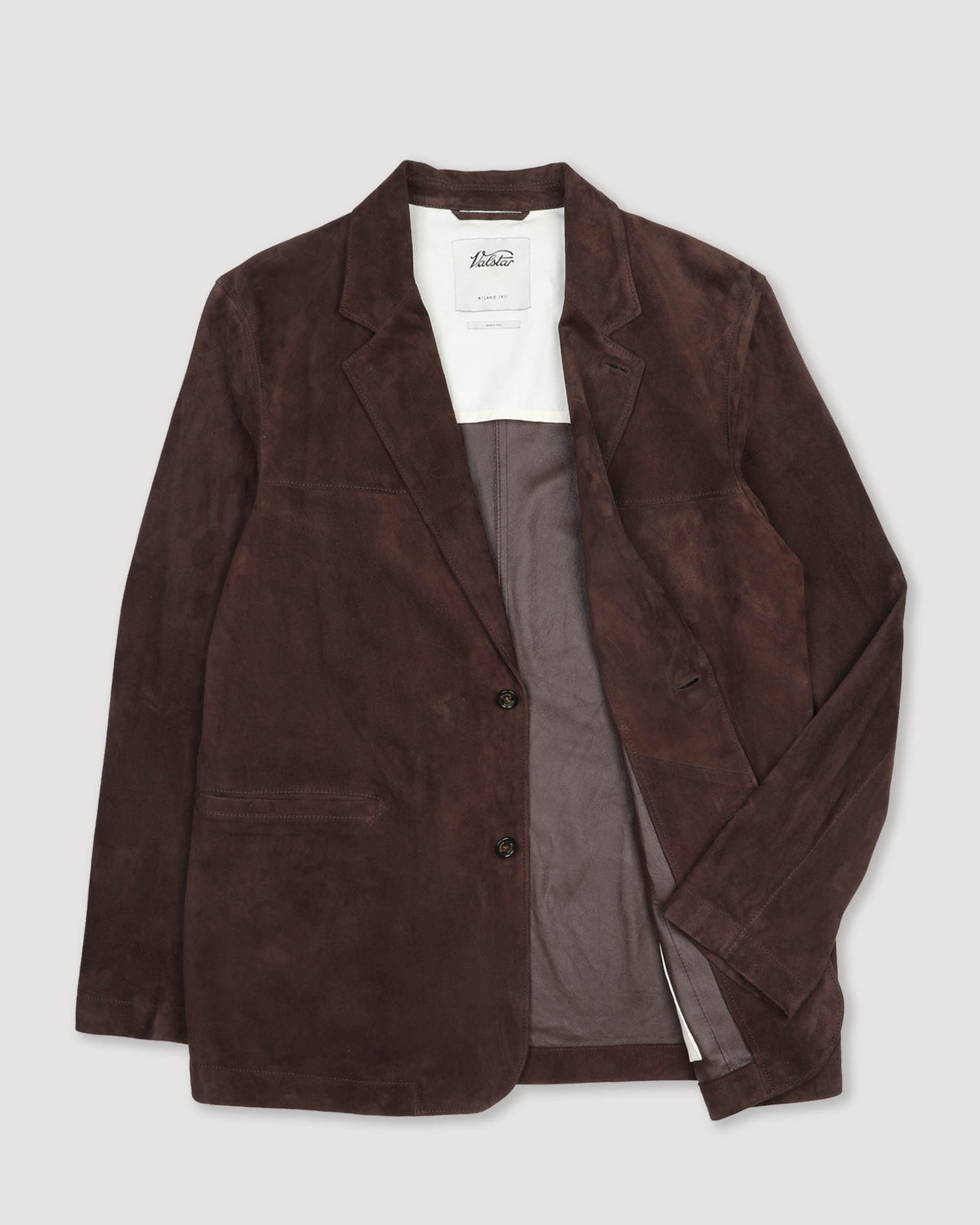 Blazer Miller in suede, sfoderato. Marrone - Caffè