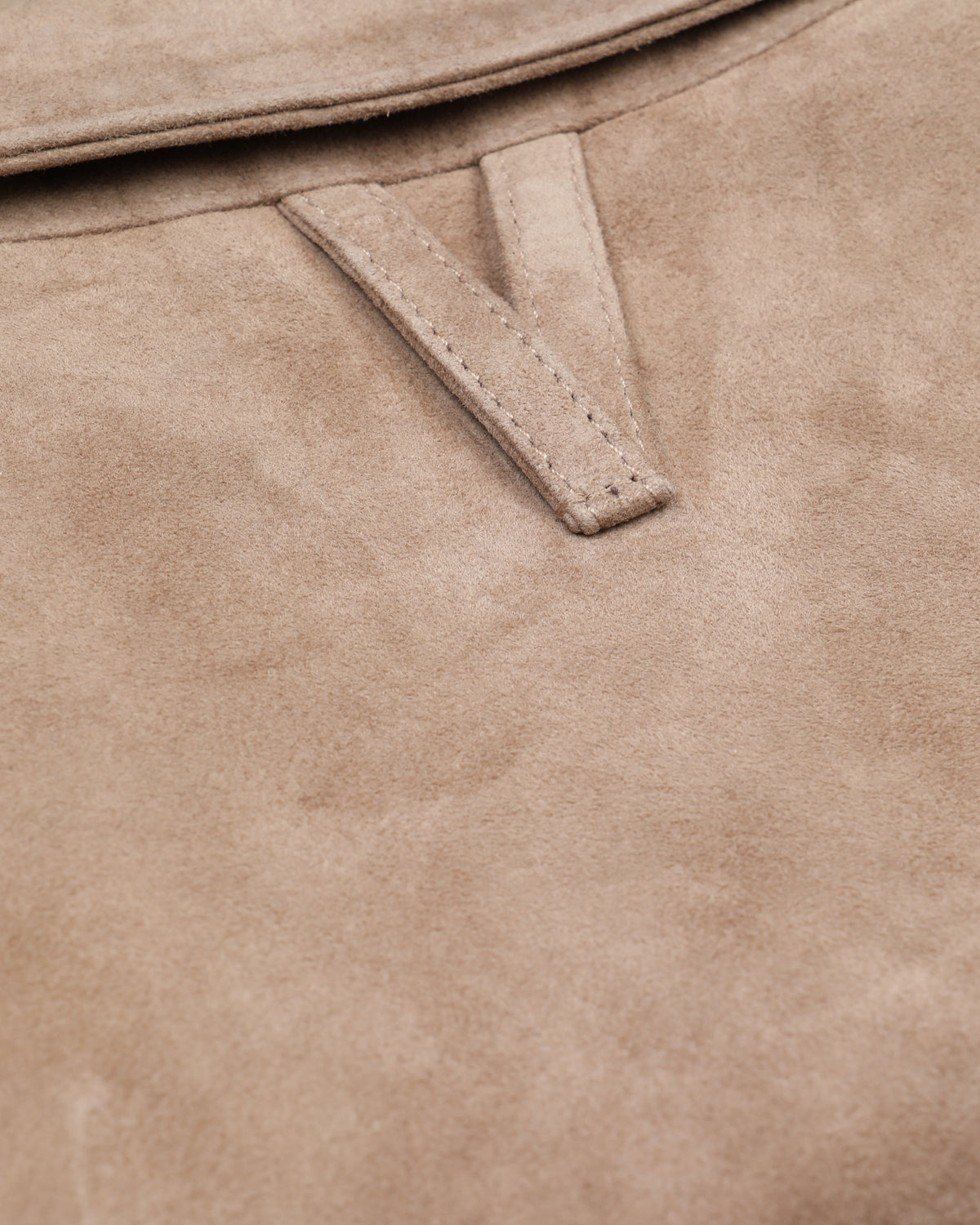 Blazer Miller in suede, sfoderato.. Beige - Grege