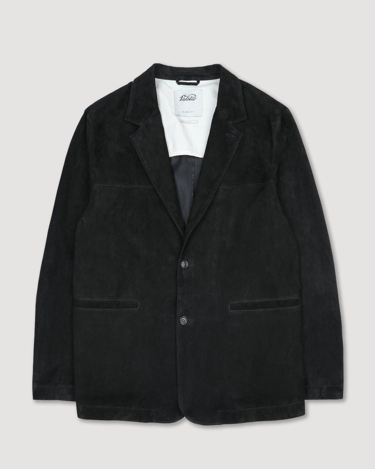 Blazer Miller in suede, sfoderato. Nero - Black