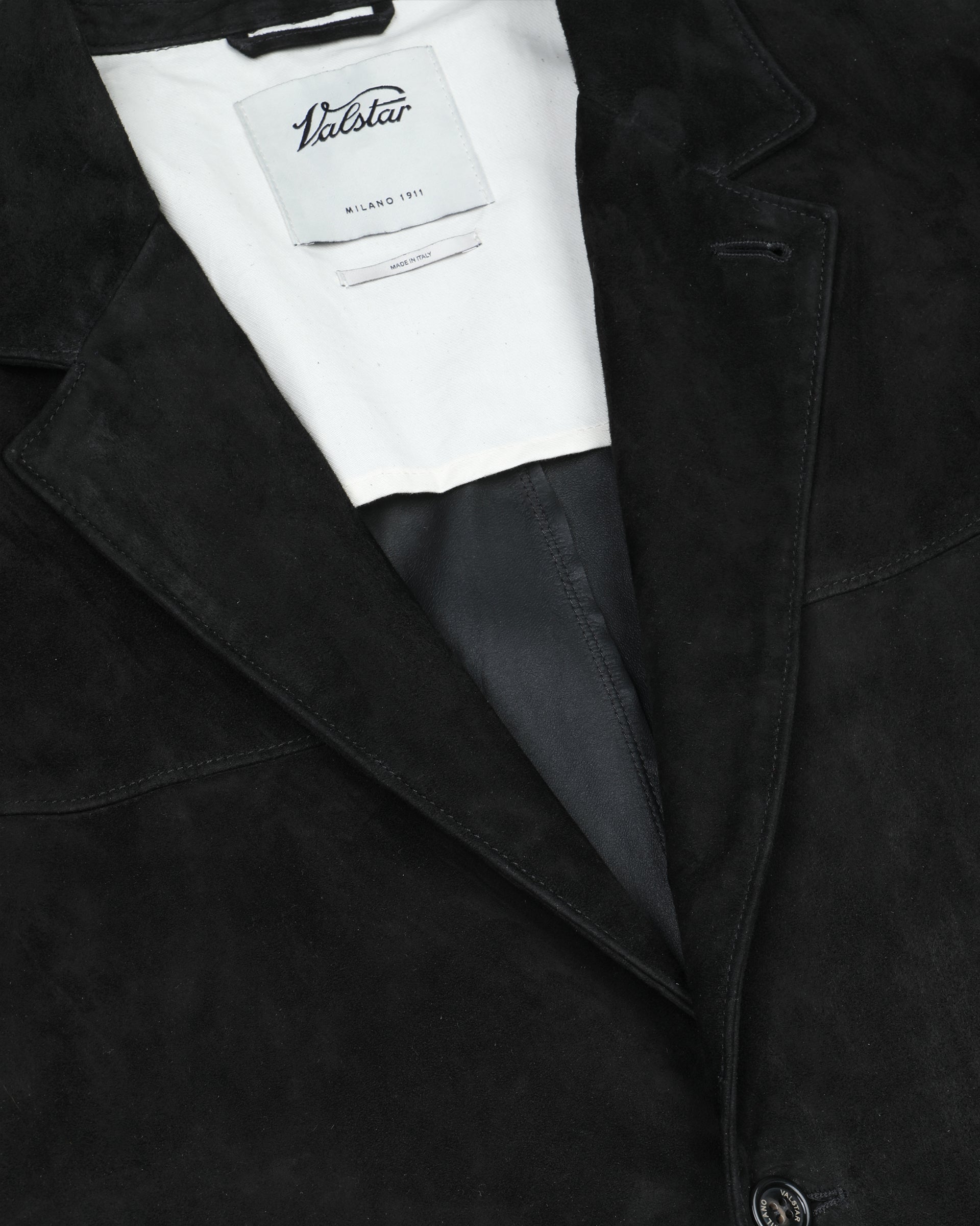 Blazer Miller in suede, sfoderato. Nero - Black