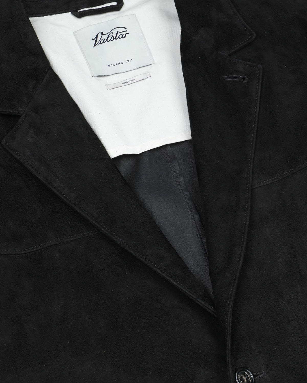 Blazer Miller in suede, sfoderato. Nero - Black