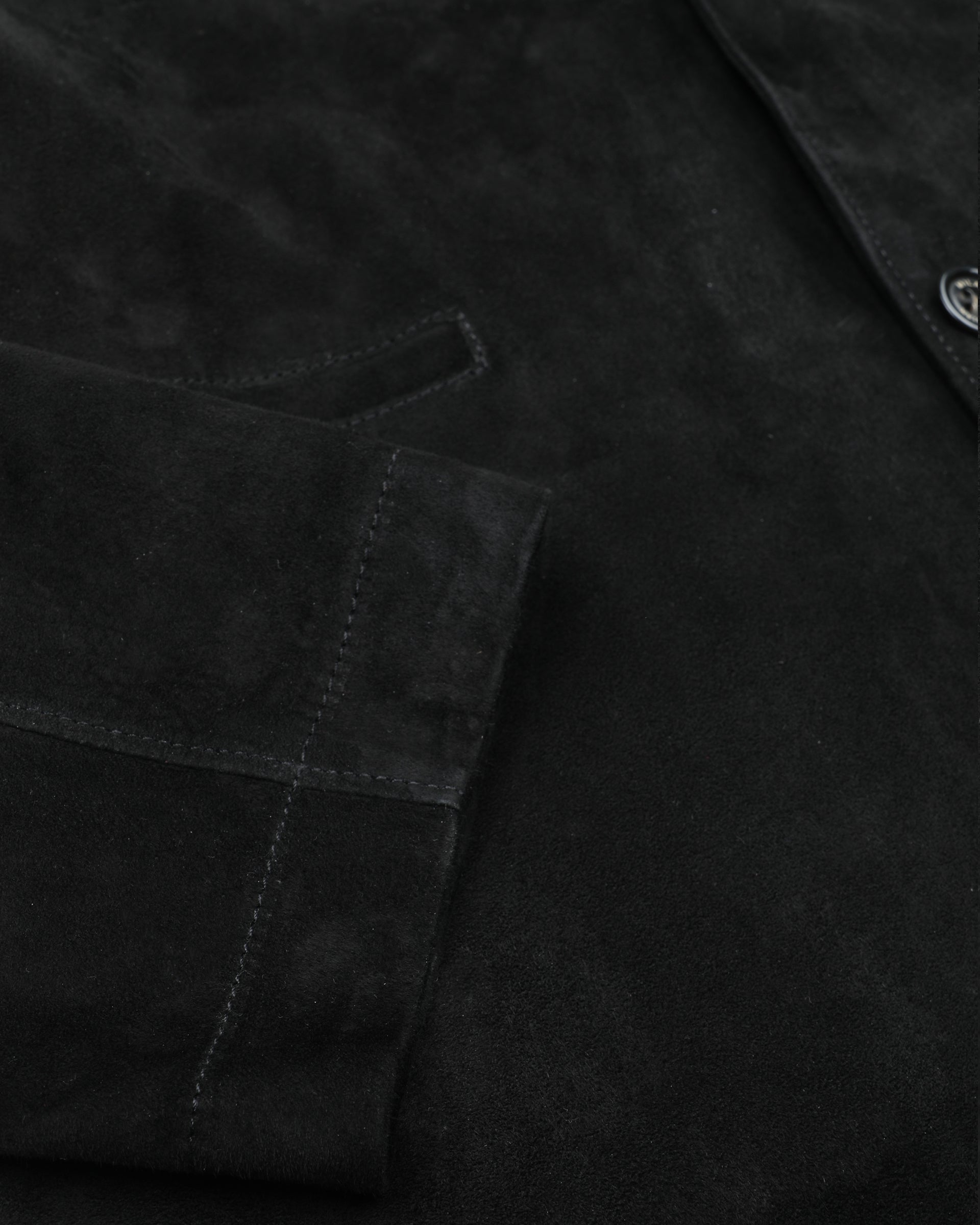 Blazer Miller in suede, sfoderato. Nero - Black