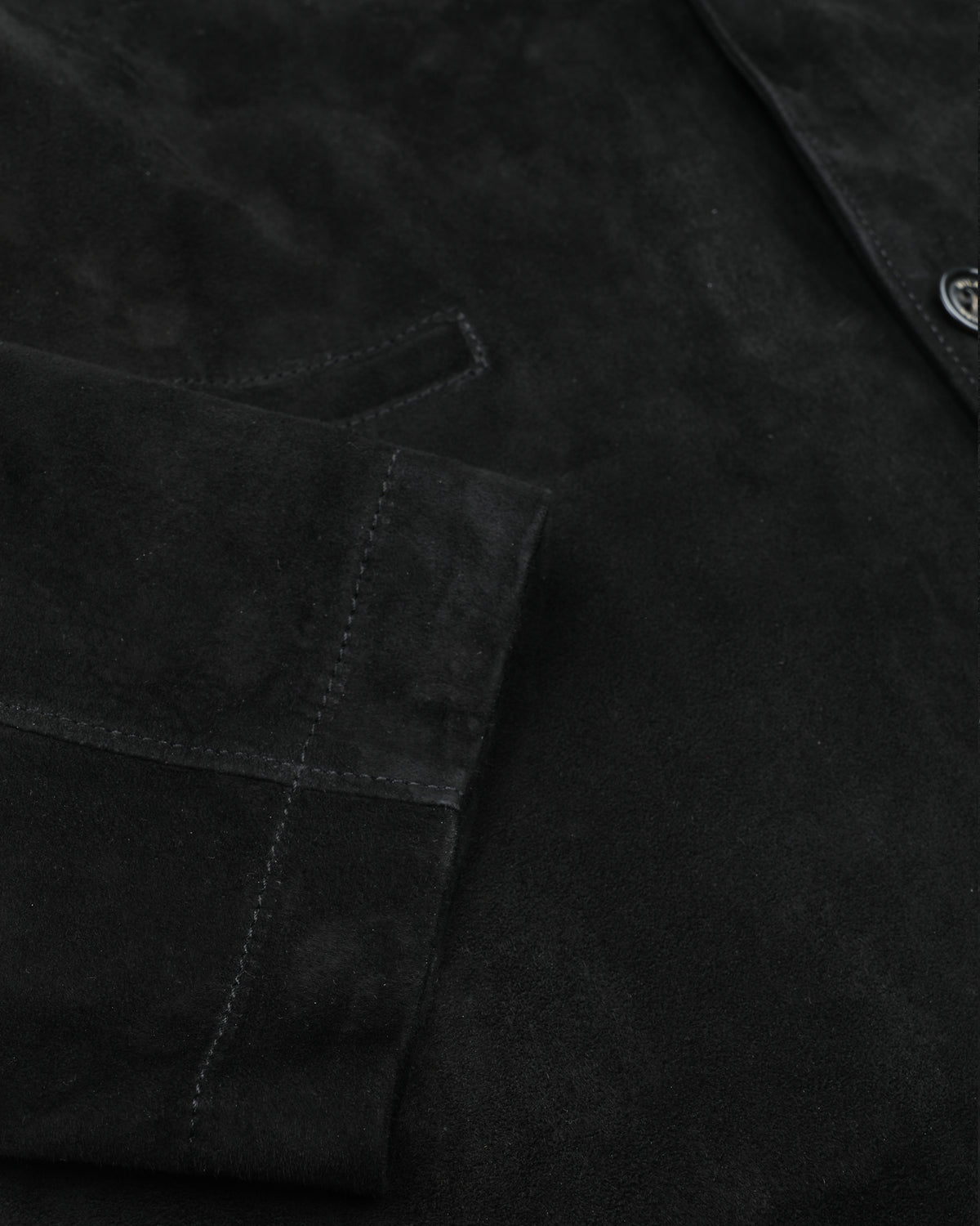 Blazer Miller in suede, sfoderato. Nero - Black