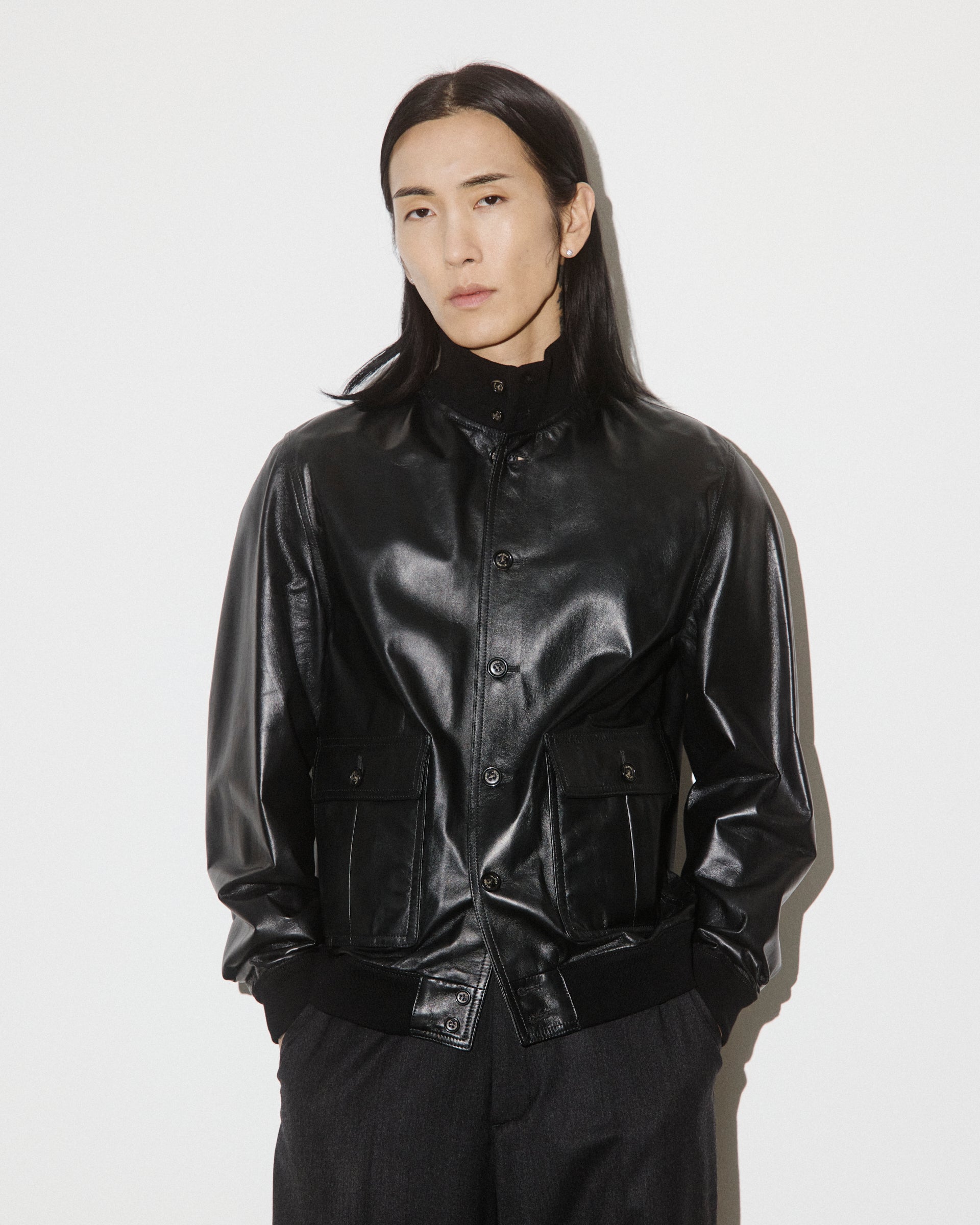 Unlined Valstarino jacket in nappa leather - Black