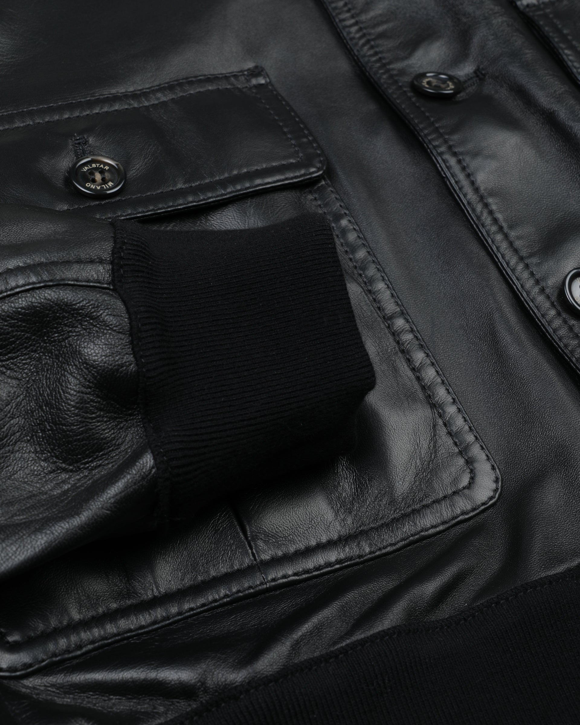 Giubbotto Valstarino in nappa, sfoderato. Nero - Black