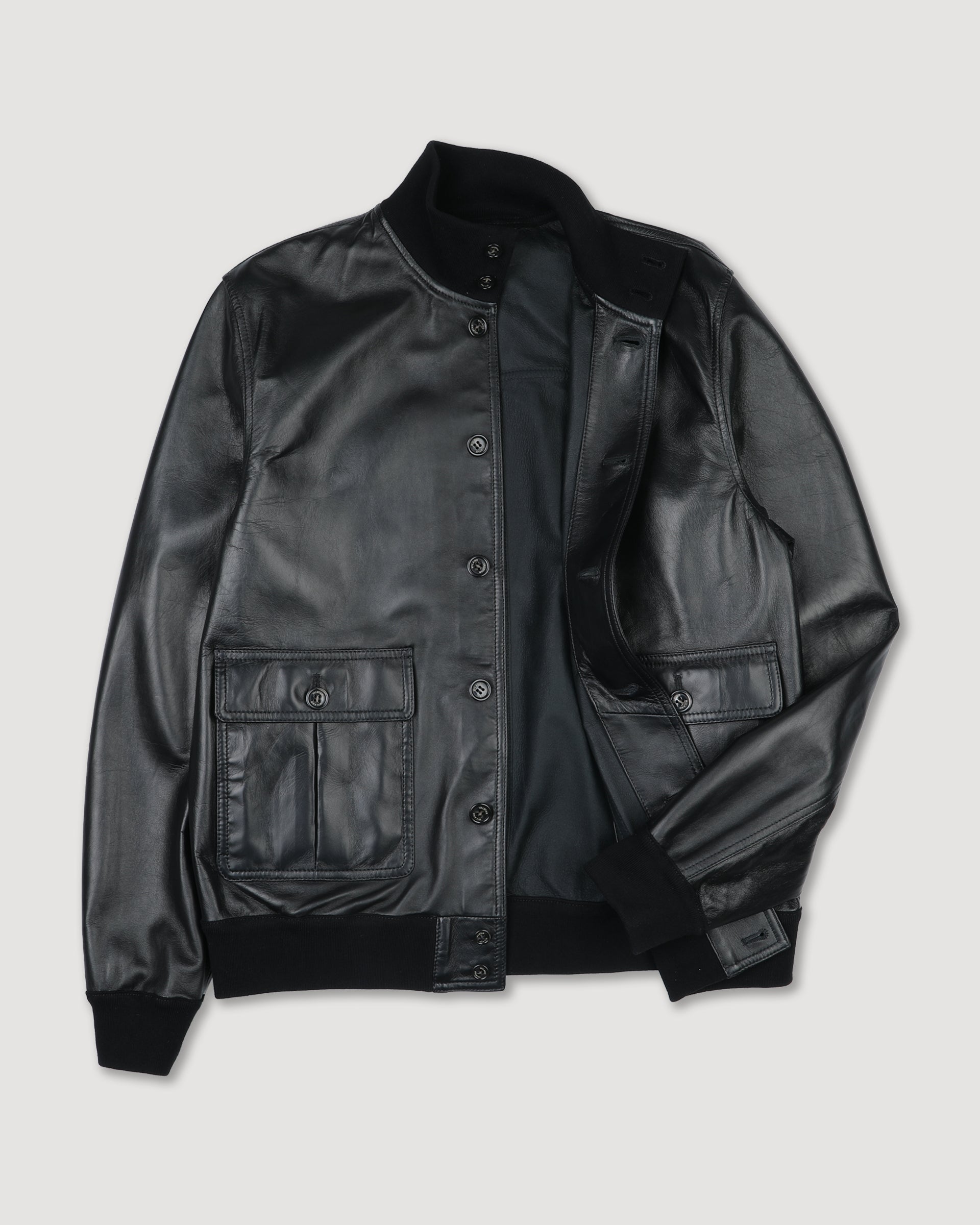Unlined Valstarino jacket in nappa leather - Black