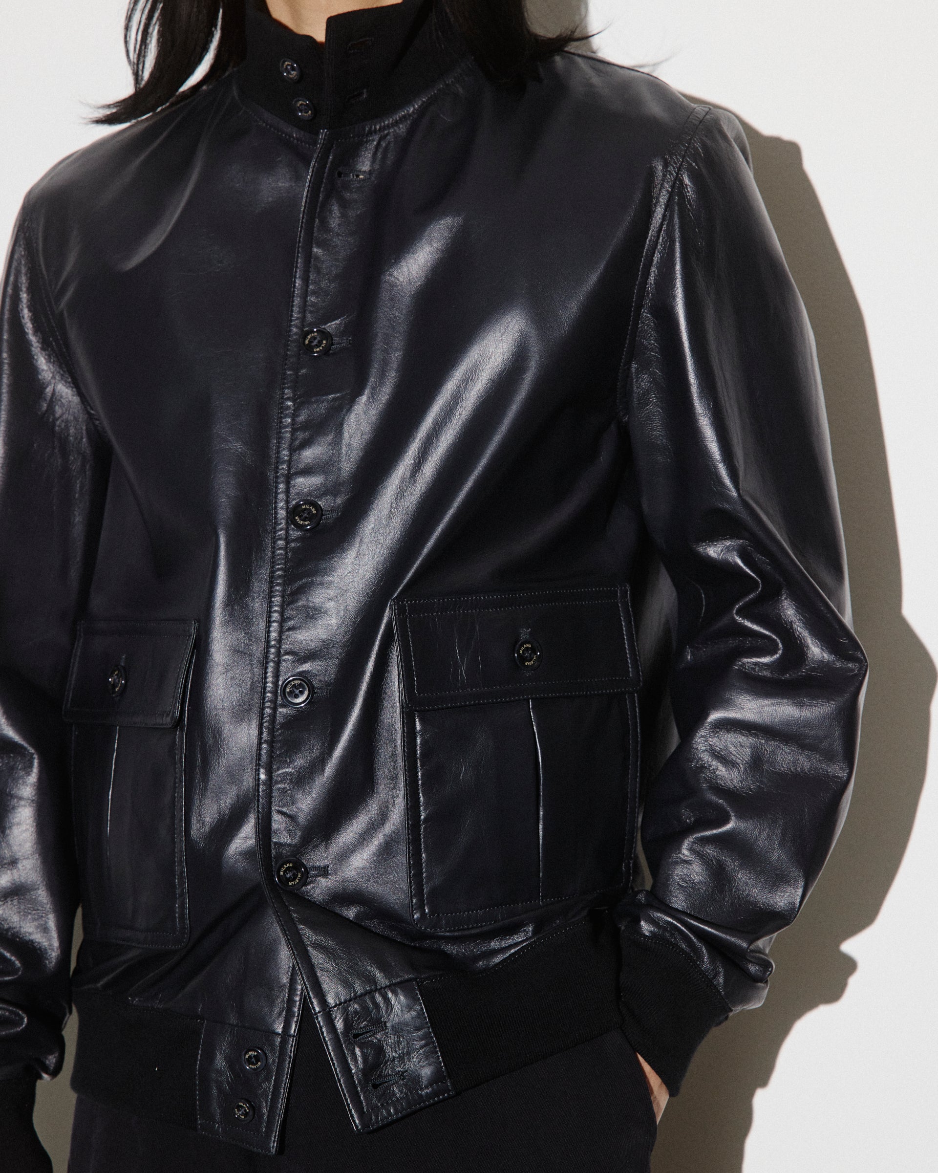 Giubbotto Valstarino in nappa, sfoderato. Blu - Navy