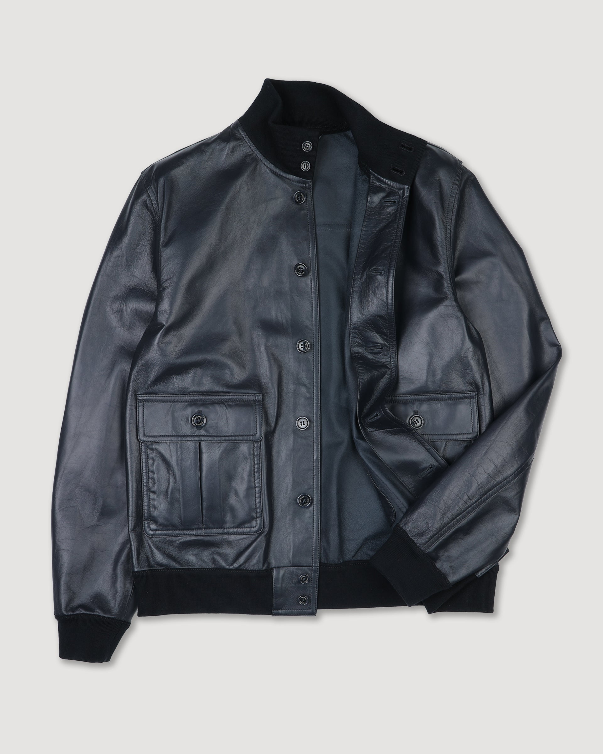 Giubbotto Valstarino in nappa, sfoderato. Blu - Navy