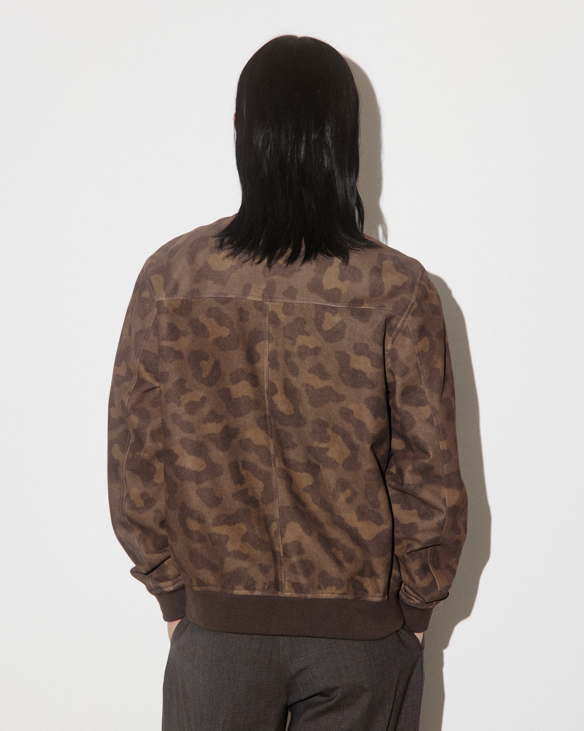 Giubbotto Valstarino in suede stampato fantasia camouflage, sfoderato - Camouflage