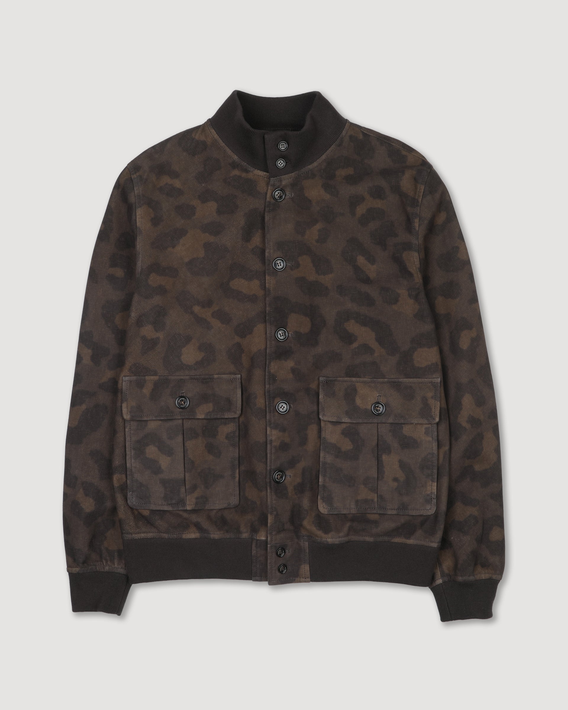 Giubbotto Valstarino in suede stampato fantasia camouflage, sfoderato - Camouflage