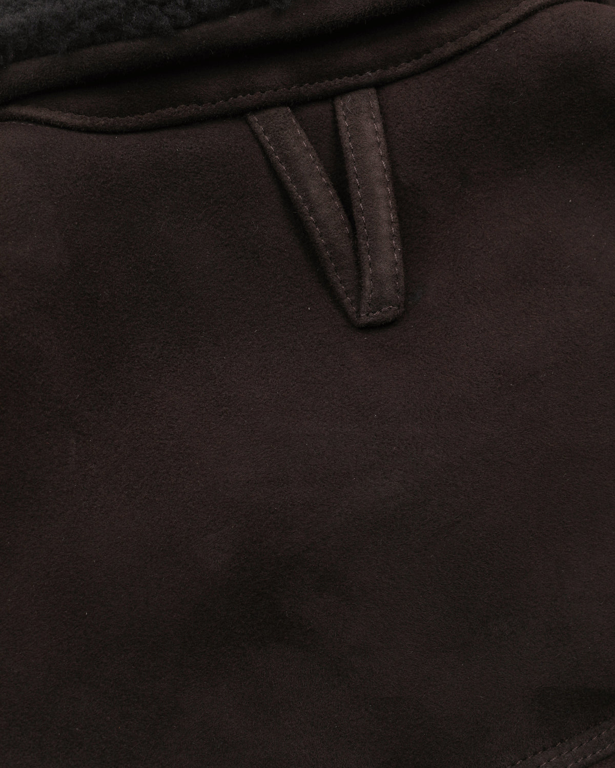 Zip jacket Henry in montone suede. Marrone - Testa di moro/Moro scuro