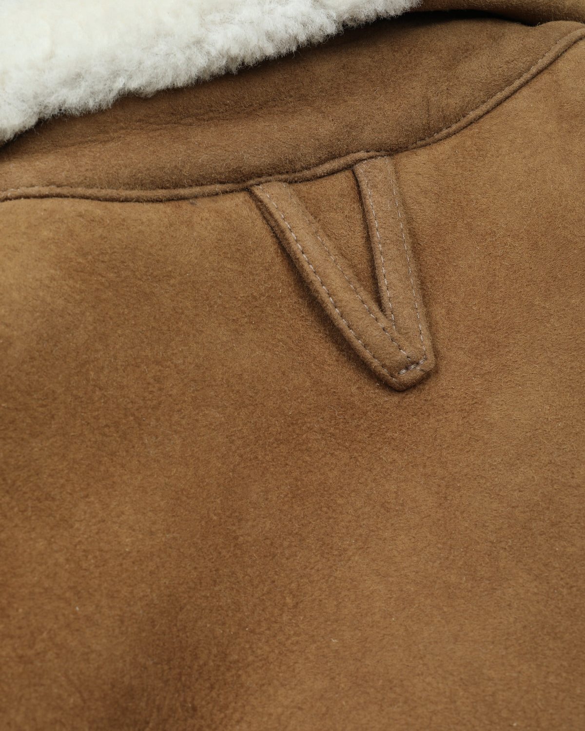 Zip jacket Henry in montone suede. Marrone - Sandal/Naturale