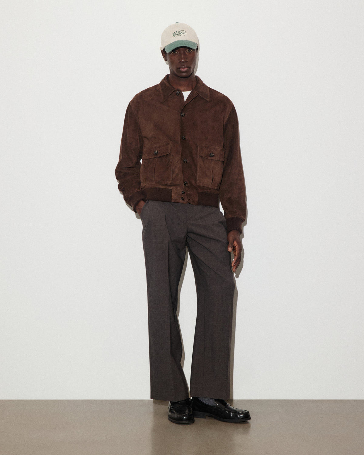 Giubbotto bomber Colin in suede, foderato. Marrone - Brown