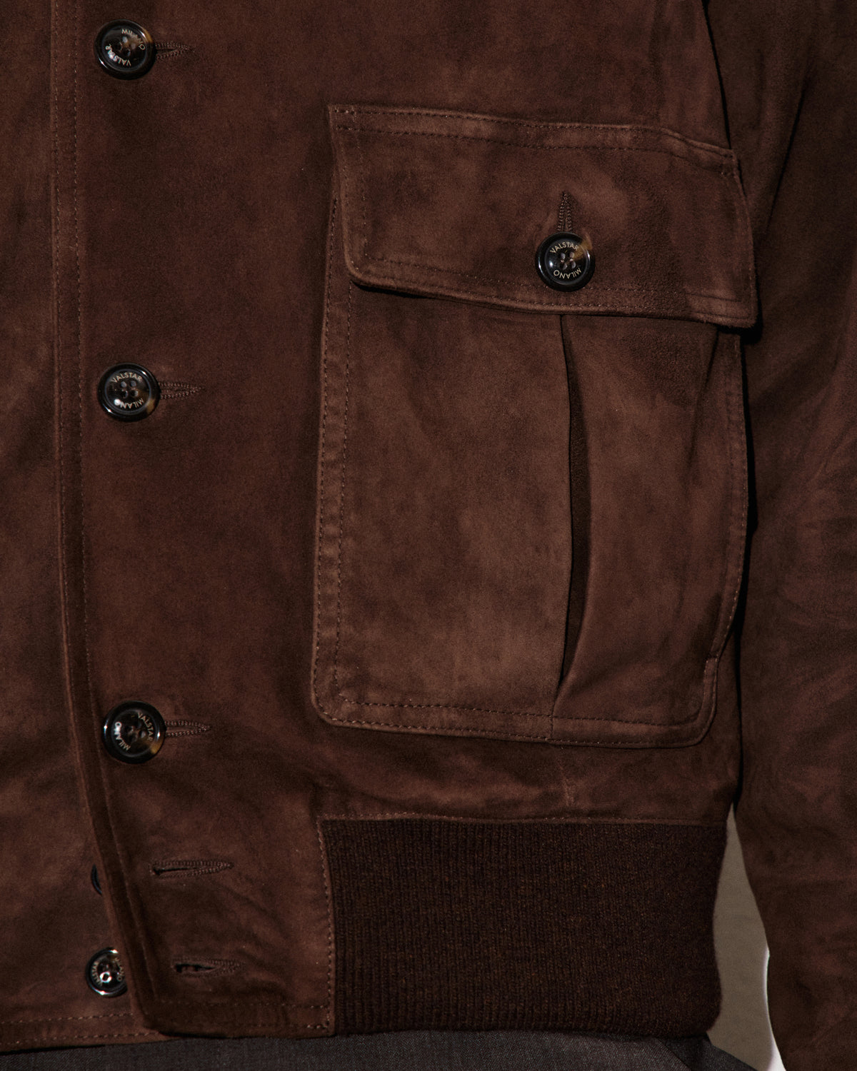 Giubbotto bomber Colin in suede, foderato. Marrone - Brown