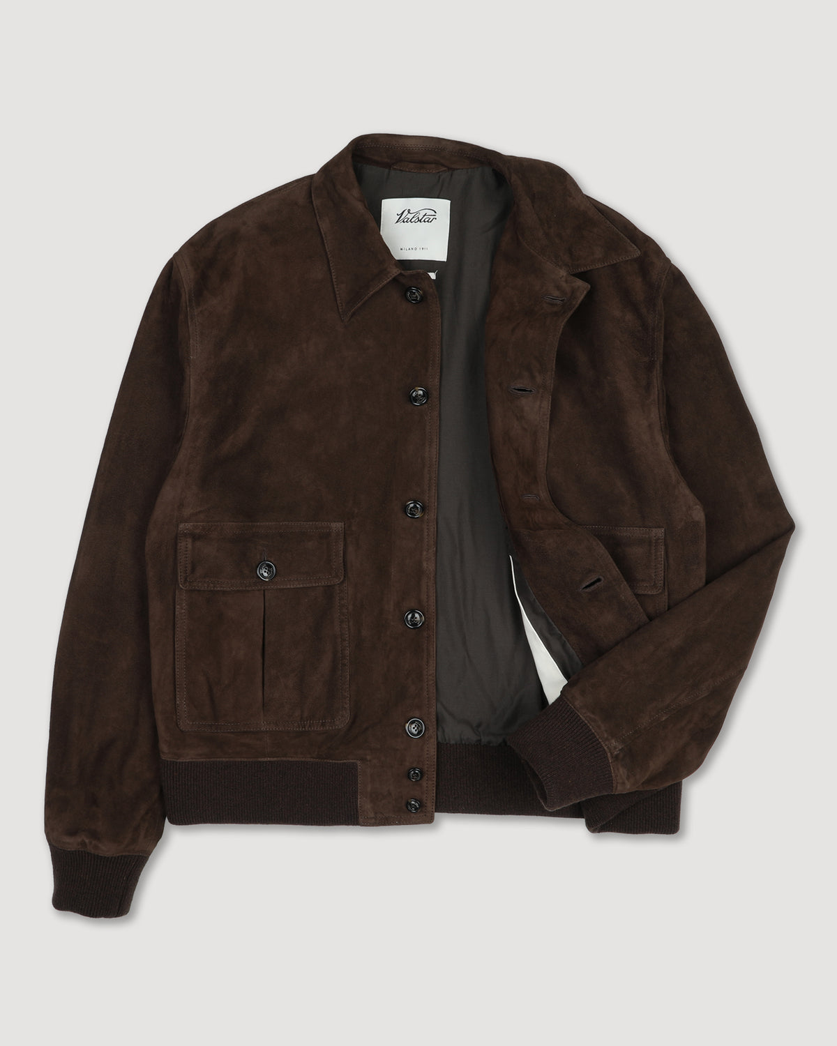 Giubbotto bomber Colin in suede, foderato. Marrone - Brown