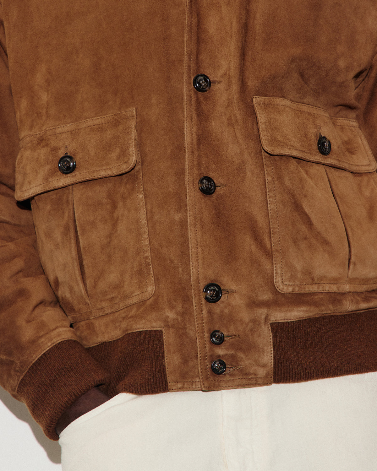 Giubbotto bomber Colin in suede, foderato. Marrone - Tobacco