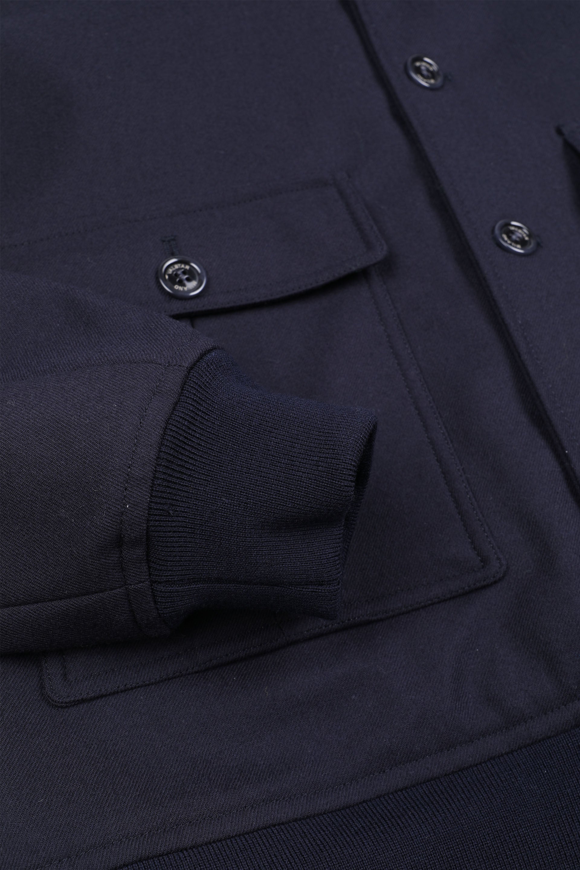 Giubbotto Valstarino in flanella di lana water repellent con gilet interno staccabile. Blu - Blue