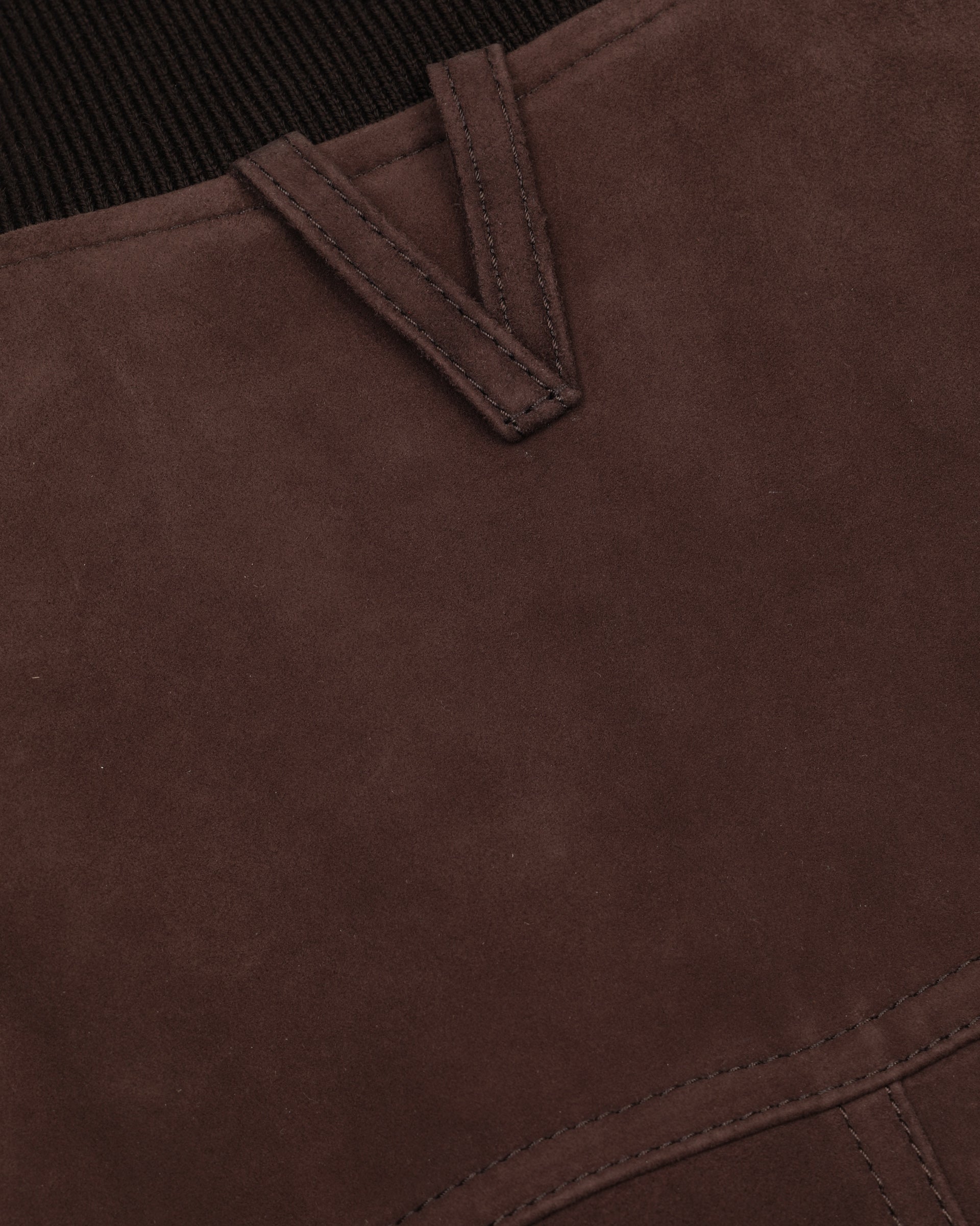 Giubbotto Valstarino in suede imbottito in piuma. Marrone - Caffè