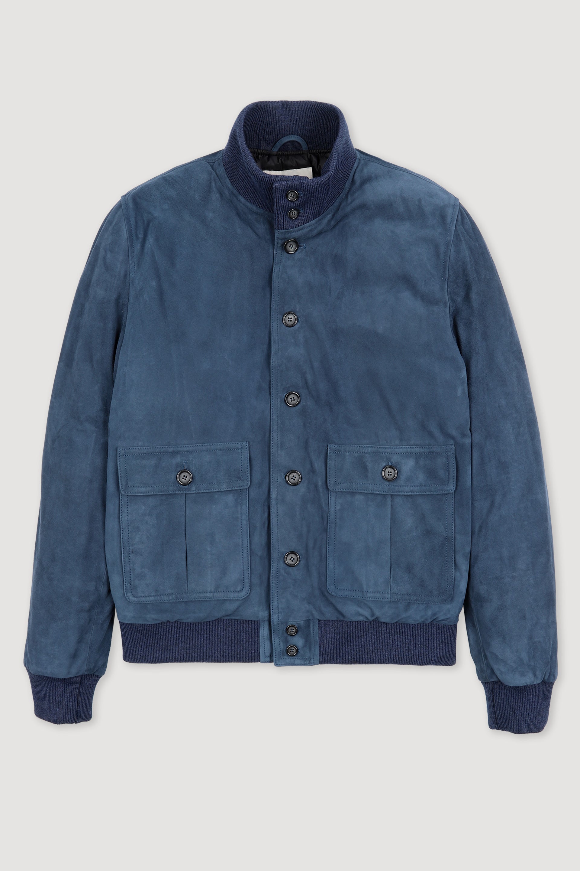 GIUBBOTTO VALSTARINO IMBOTTITO PIUMA, SUEDE - Aircraft blue