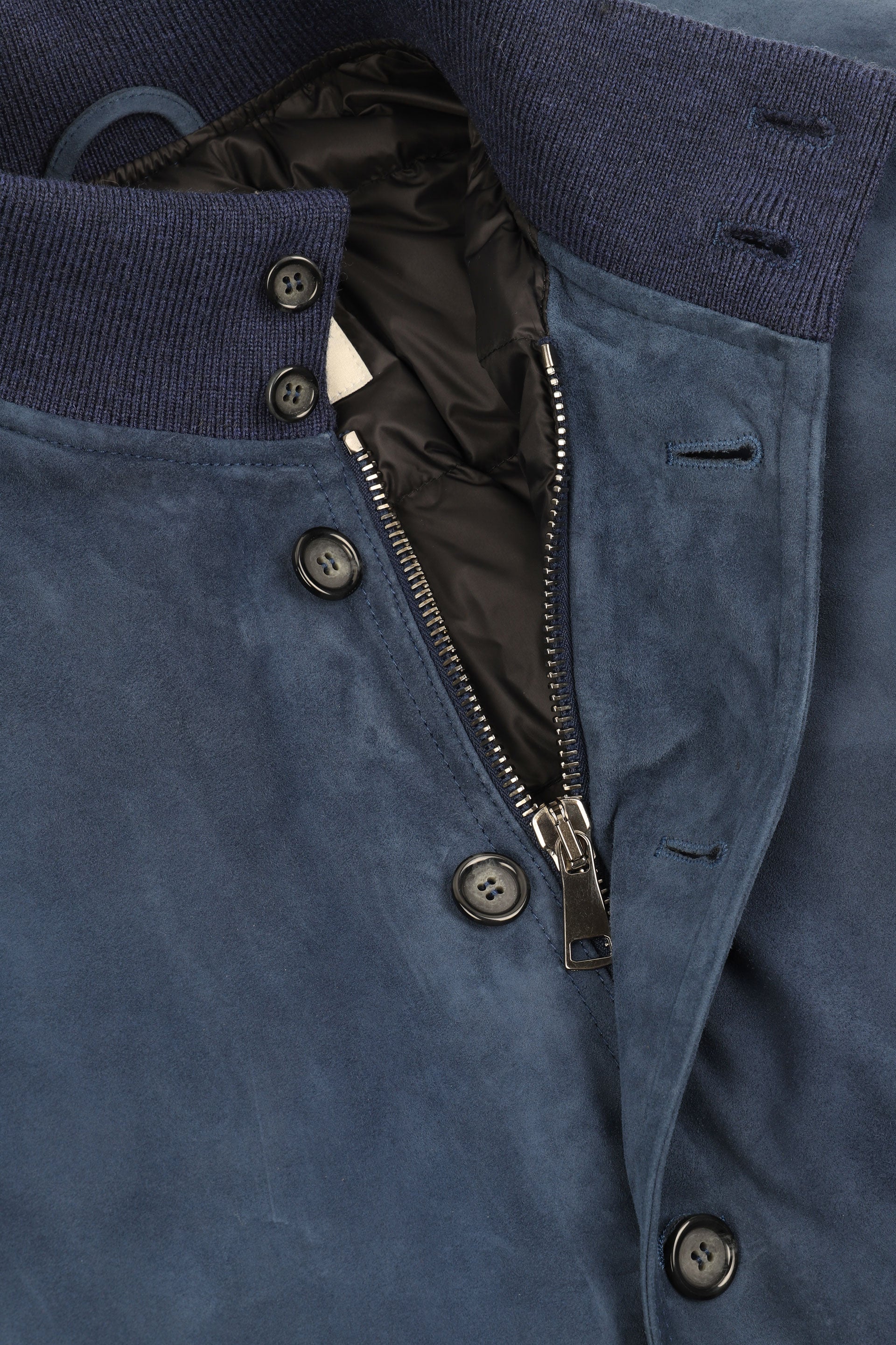 GIUBBOTTO VALSTARINO IMBOTTITO PIUMA, SUEDE - Aircraft blue