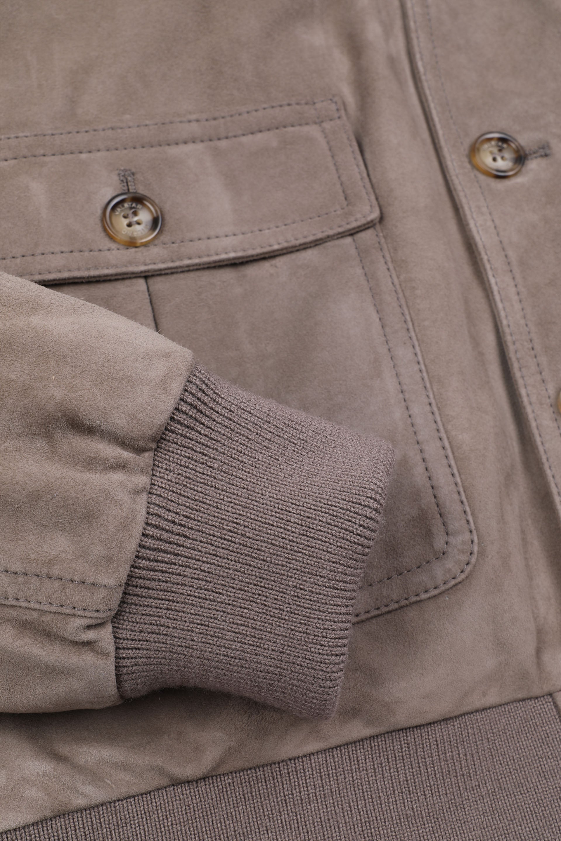 GIUBBOTTO VALSTARINO IMBOTTITO PIUMA, SUEDE - Metal