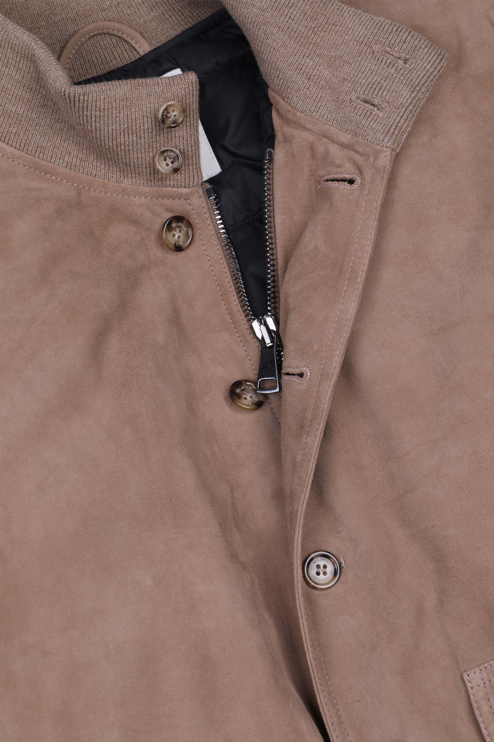GIUBBOTTO VALSTARINO IMBOTTITO PIUMA, SUEDE - Grege