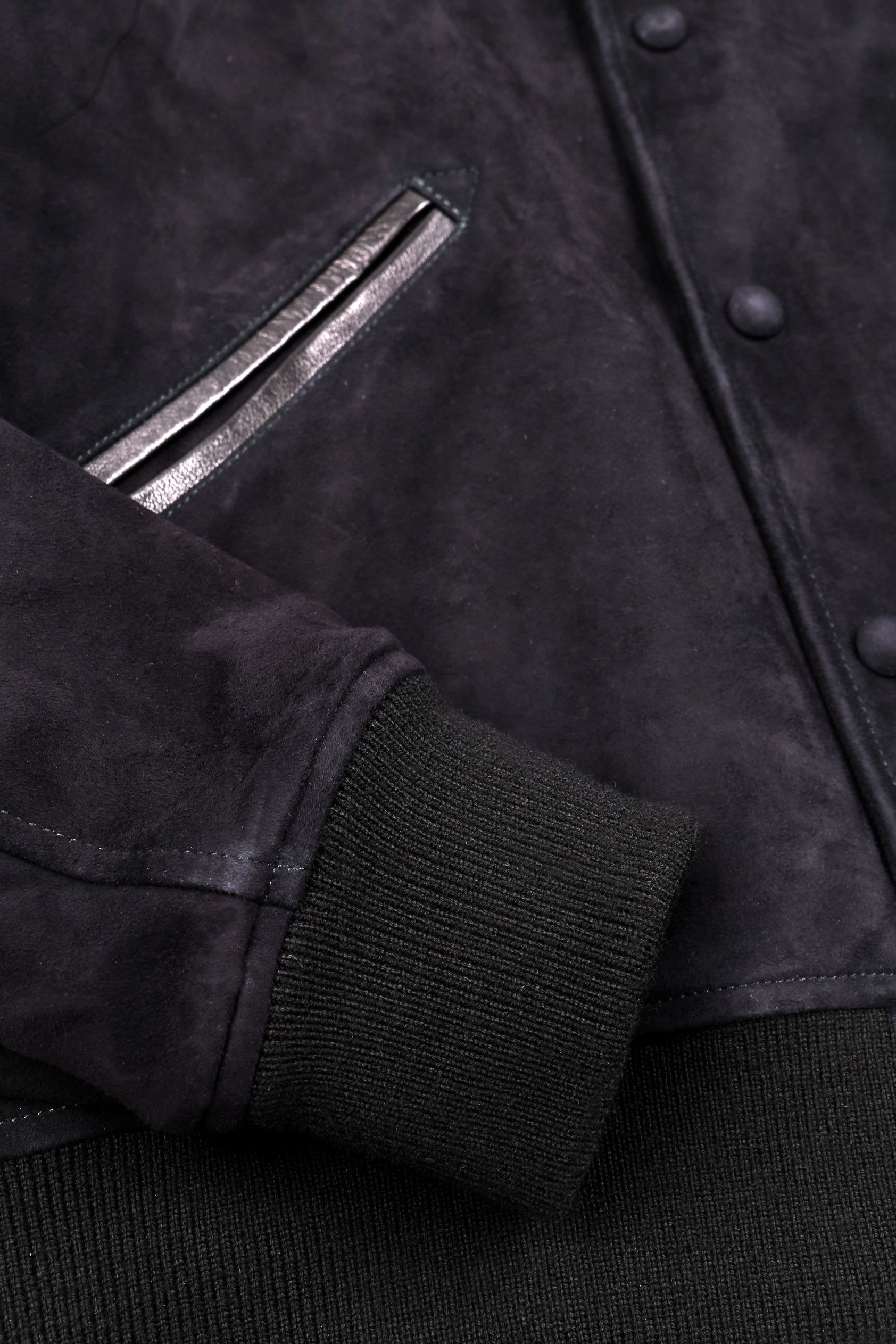 GIUBBOTTO INBOTTITO, SUEDE - Dark blue/black