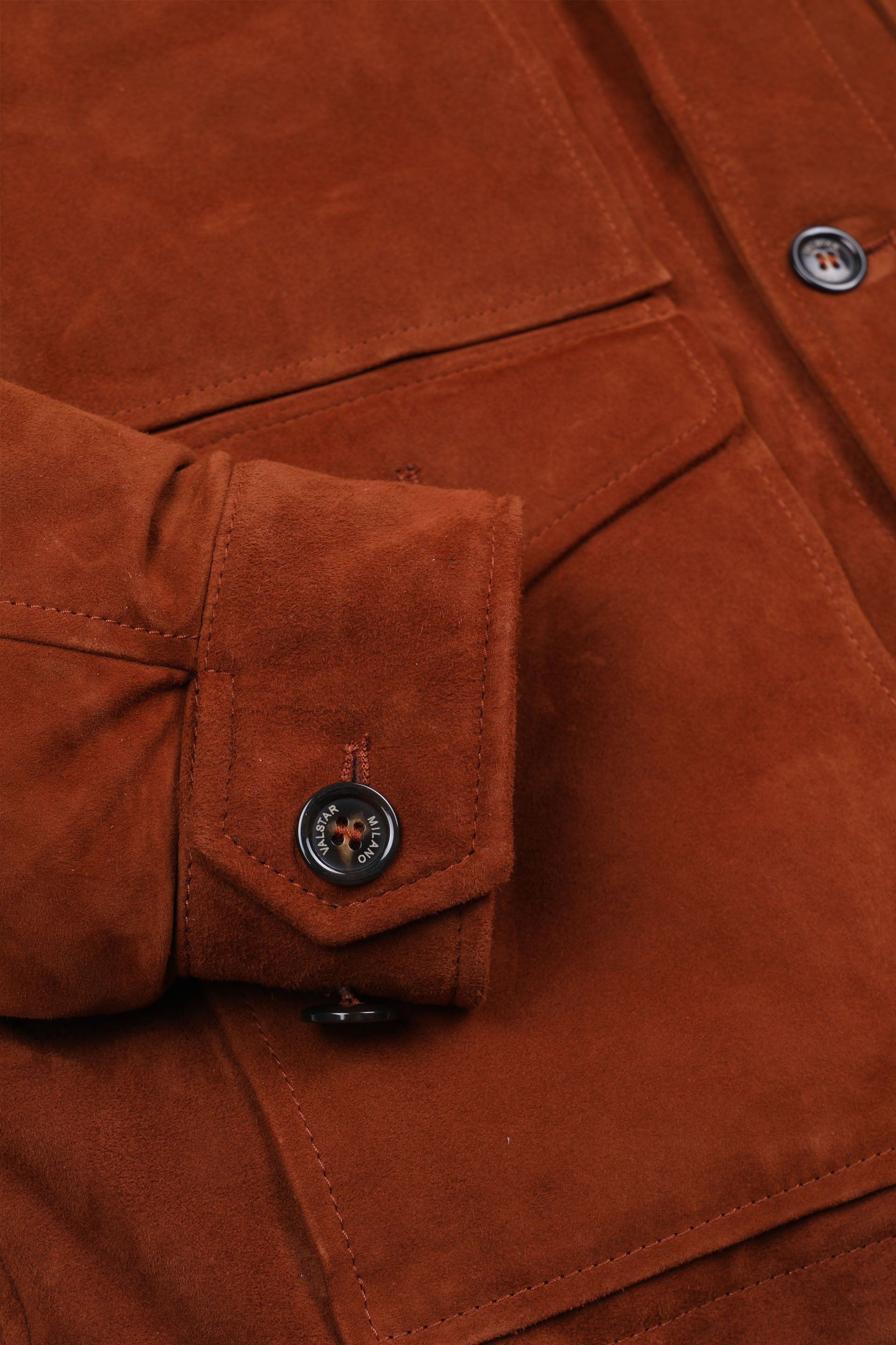 GIACCA MONTANA IMBOTTITA PIUMA, COLLO IN MONTONE, SUEDE - Brandy