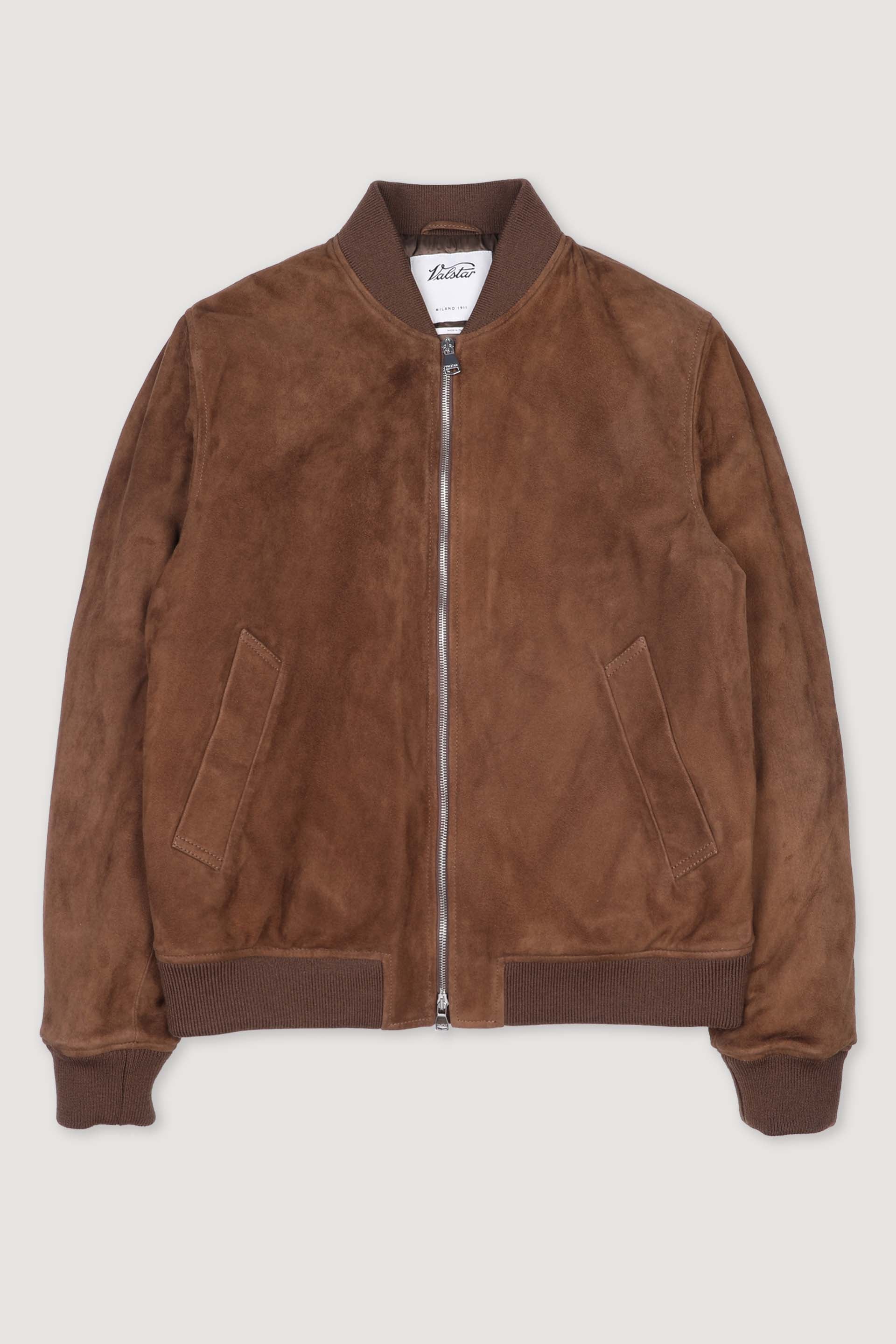 GIUBBOTTO BOMBER IMBOTTITO, LIGHT SOFT SUEDE - Sesamo