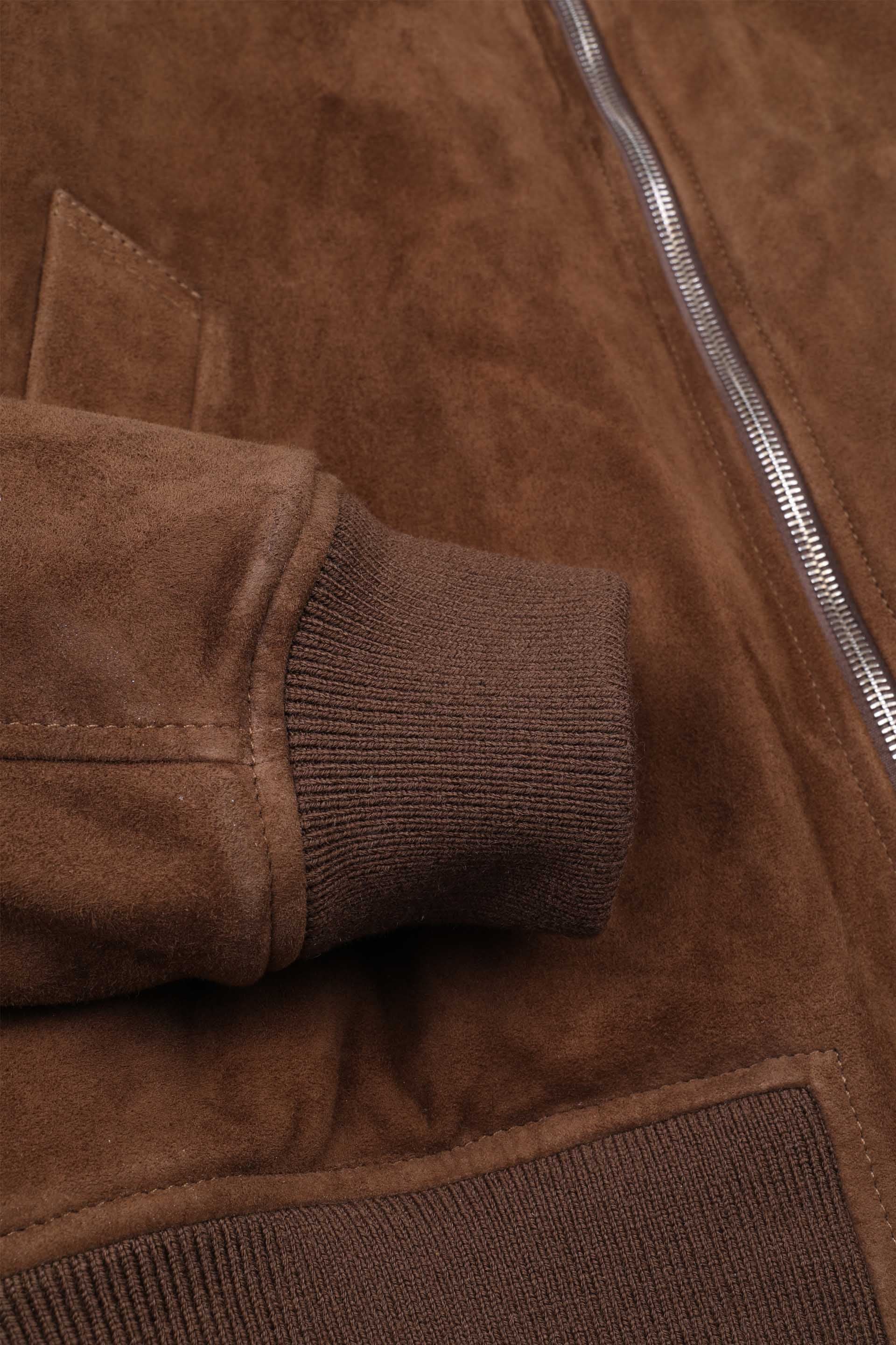 GIUBBOTTO BOMBER IMBOTTITO, LIGHT SOFT SUEDE - Sesamo