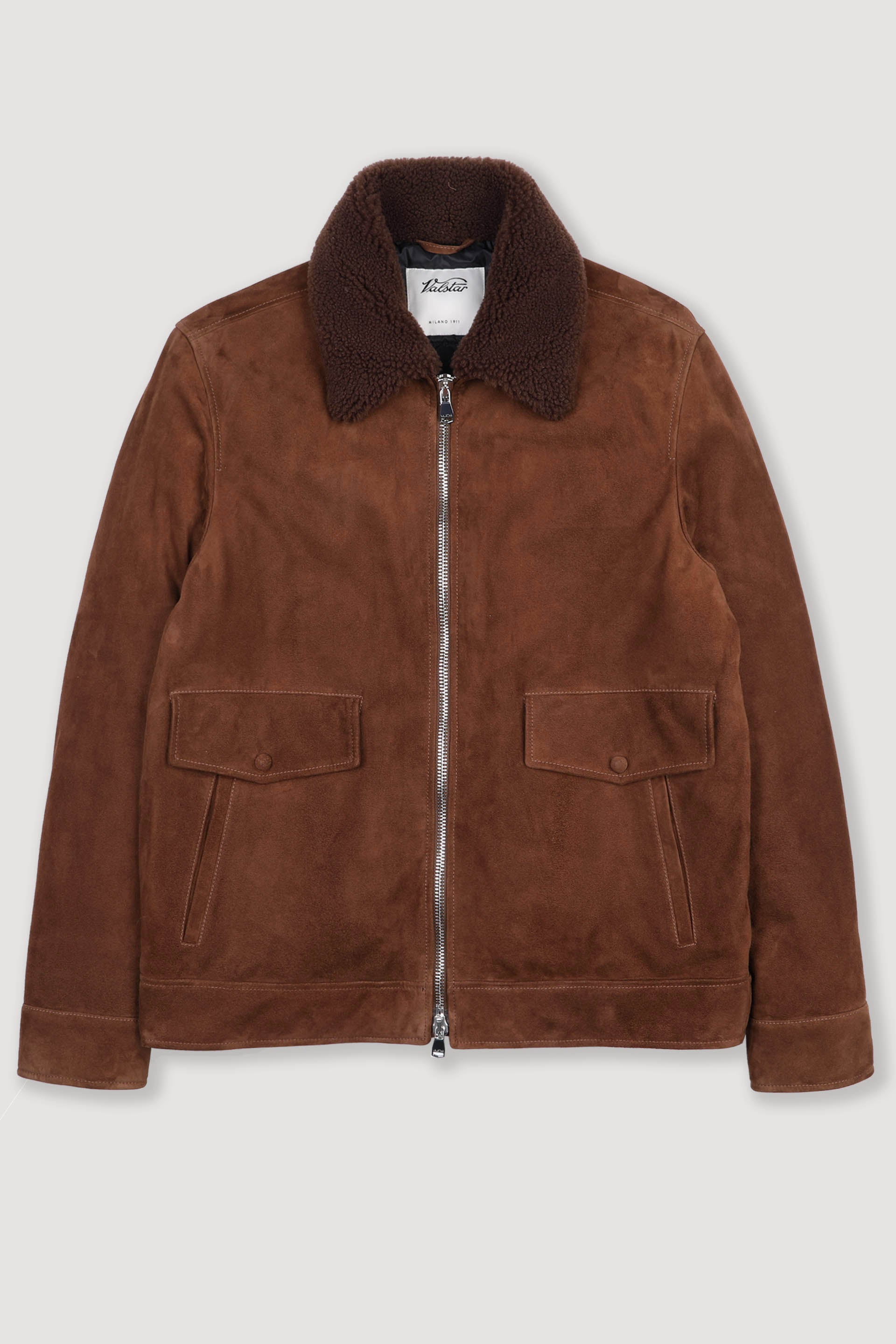 Thomas jacket in suede with goose down padding. Brown - Sesamo