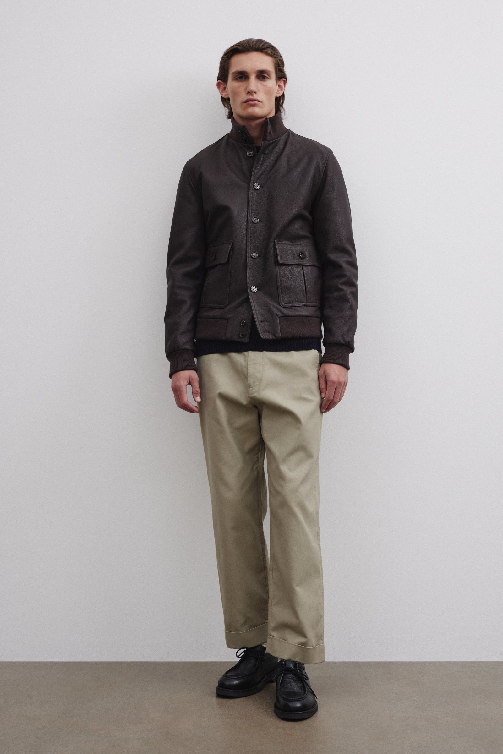 GIUBBOTTO VALSTARINO IMBOTTITO PIUMA, NAPPA STAMPATA - Ebano