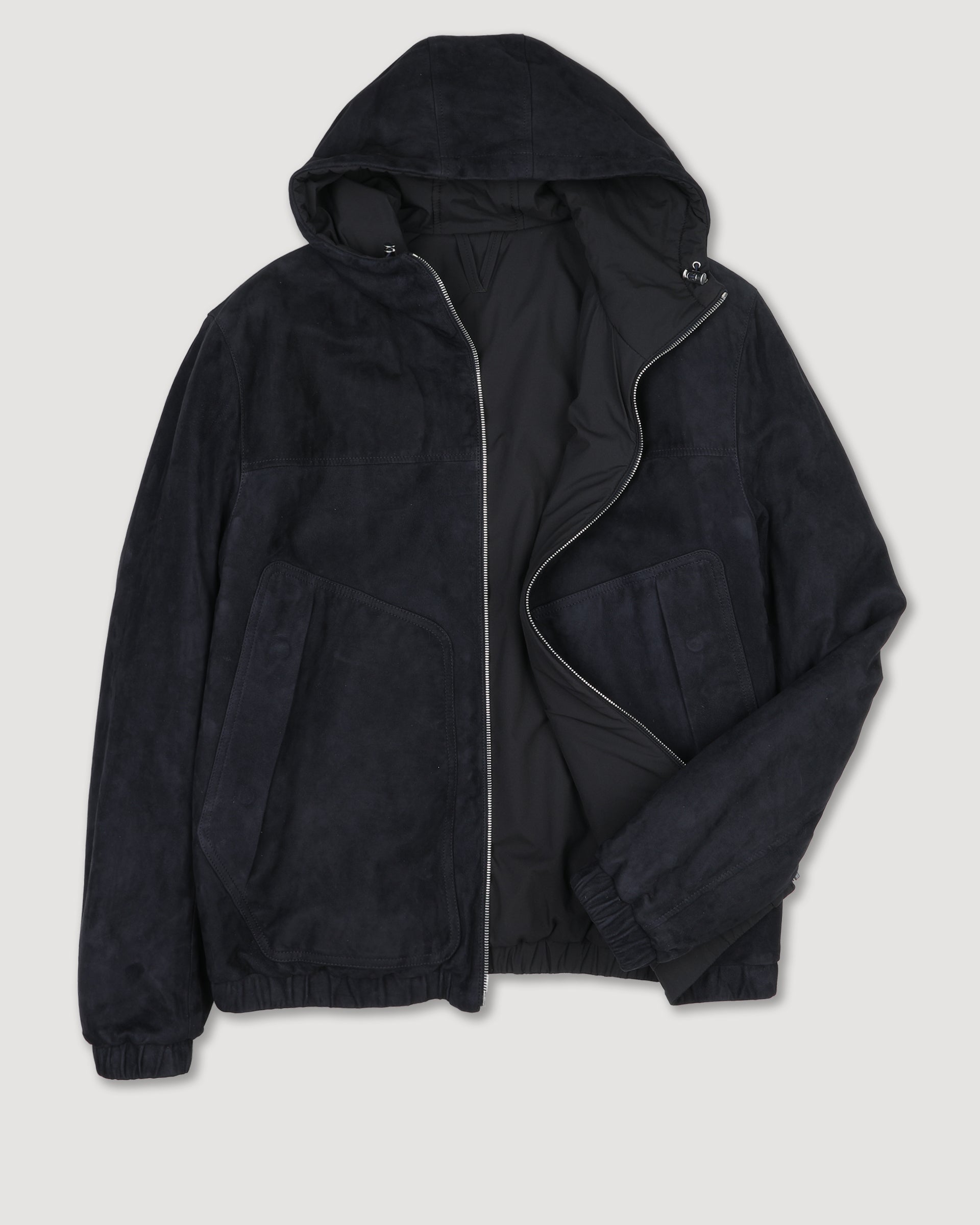 Giubbotto Coyle reversibile con cappuccio in suede e tessuto waterproof - Blu