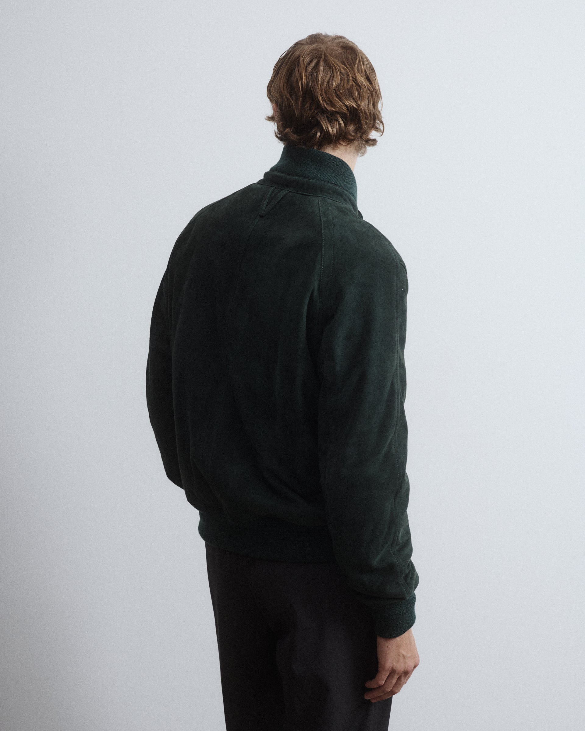 Giubbotto bomber Voyd in suede, imbottito. Verde - Verdone