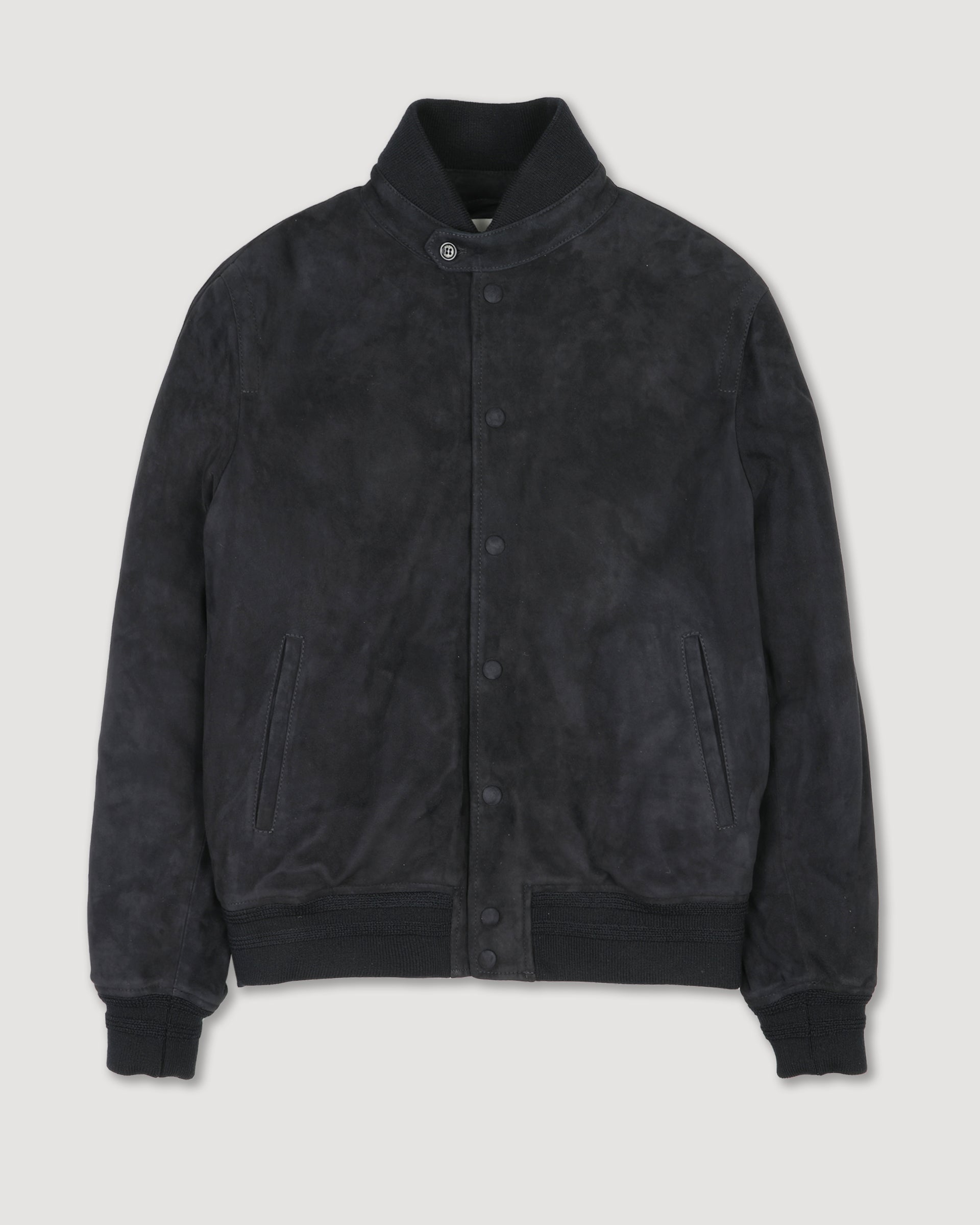 Giubbotto bomber Voyd in suede, imbottito. Blu - Dark blue